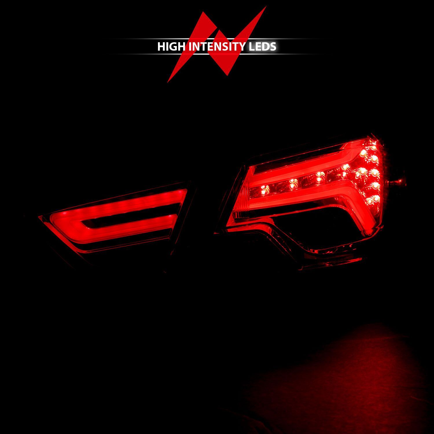 2014-2018 Chevrolet Impala Anzo LED Tail Lights Red/Clear