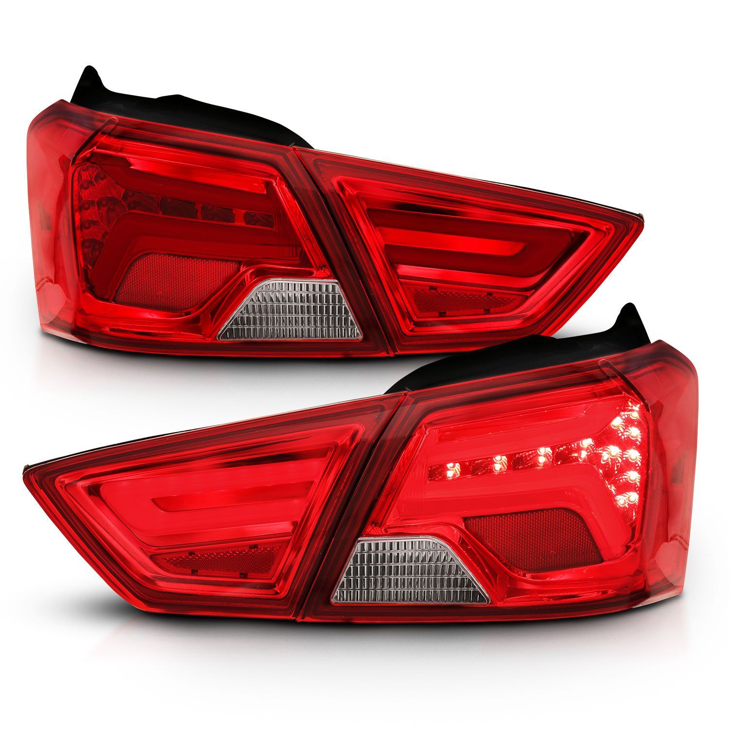 2014-2018 Chevrolet Impala Anzo LED Tail Lights Red/Clear - 321346