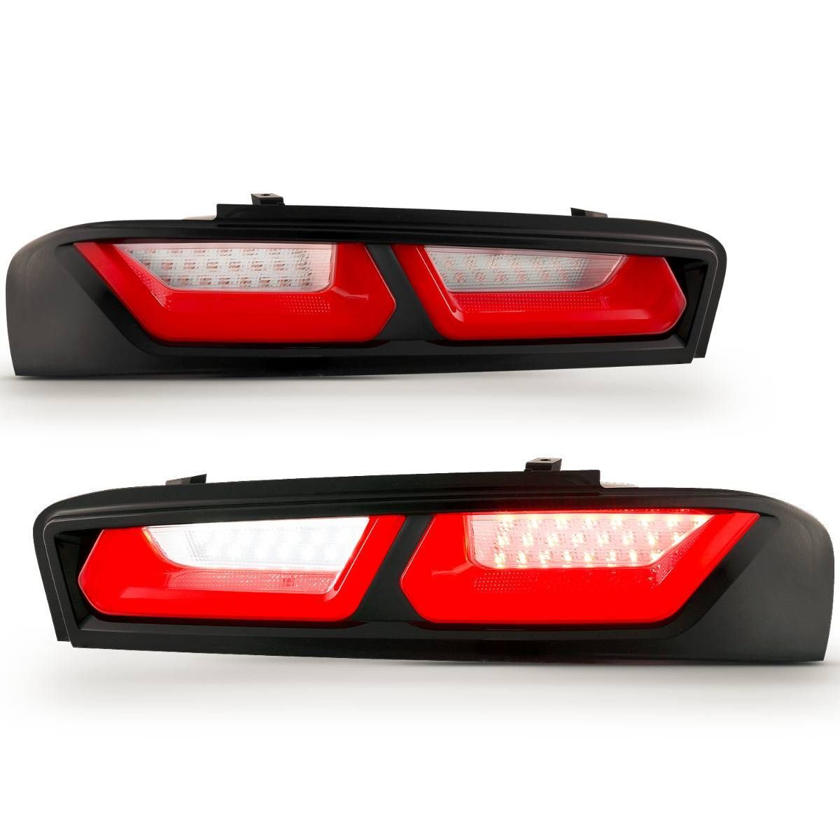 2016-2018 Chevrolet Camaro Anzo LED Tail Lights Red/Clear - 321349