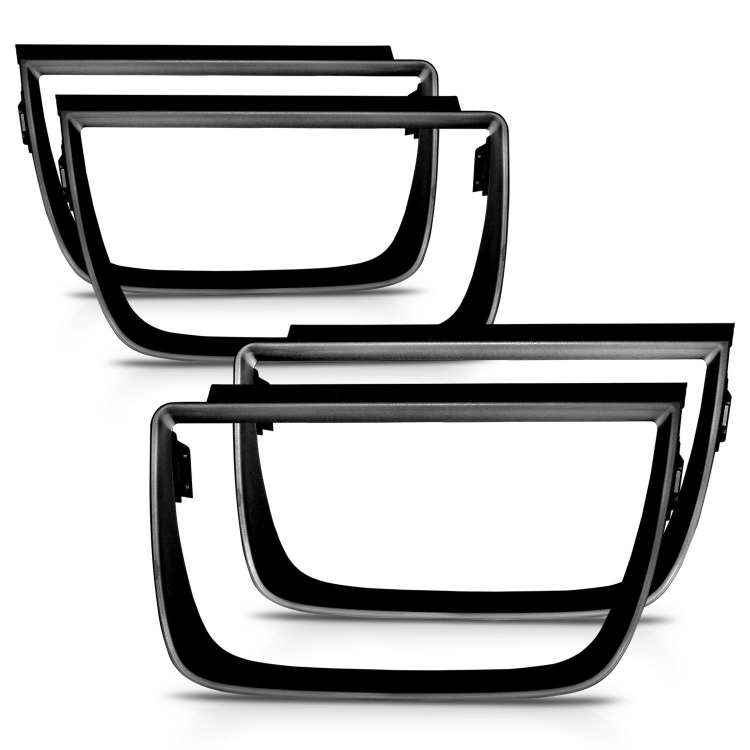 2010-2013 Chevrolet Camaro Anzo Taillight Bezels - 4PC Flat Black - 351001