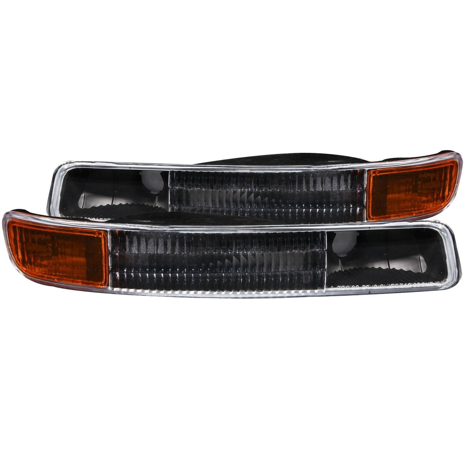 1999-2006 GMC Sierra 1500/2500/3500/Yukon/Yukon Denali/Yukon XL Anzo Euro Parking Lights Black W/ Amber Reflector - 511005