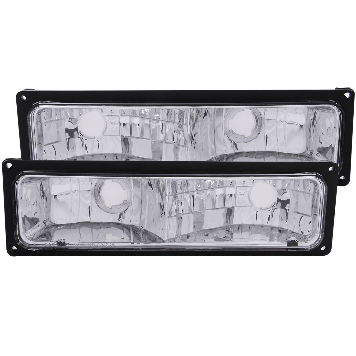1988-2000 GMC Blazer Full Size/C1500/C2500/C3500/Suburban/Tahoe Anzo Euro Parking Lights Black - 511033