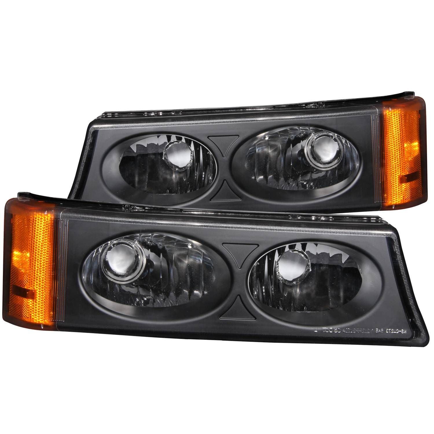 2003-2006 Chevrolet Avalanche/Silverado 1500/2500/3500 Anzo Euro Parking Lights Black - 511036
