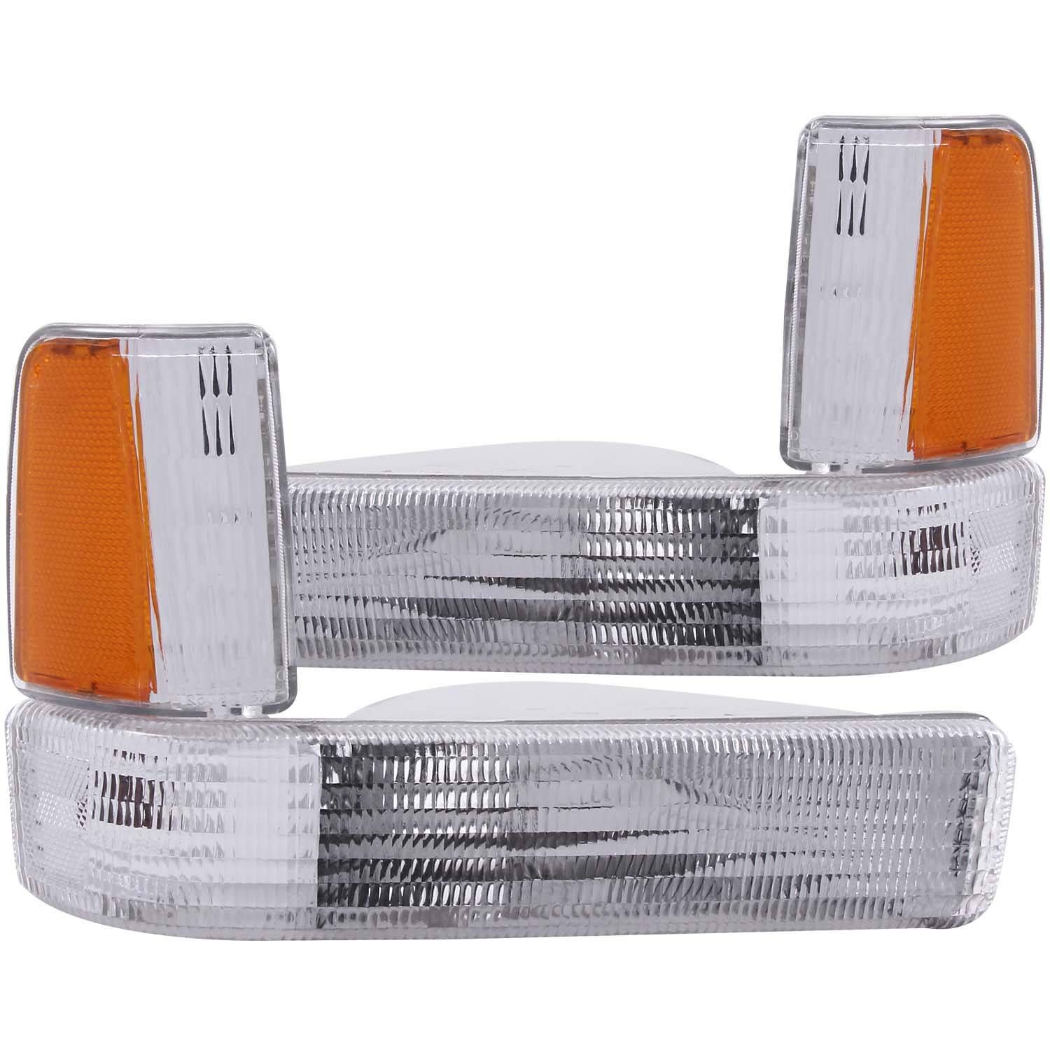 1991-1996 Dodge Dakota Anzo Euro Parking Lights Chrome W/ Amber Reflector - 511047
