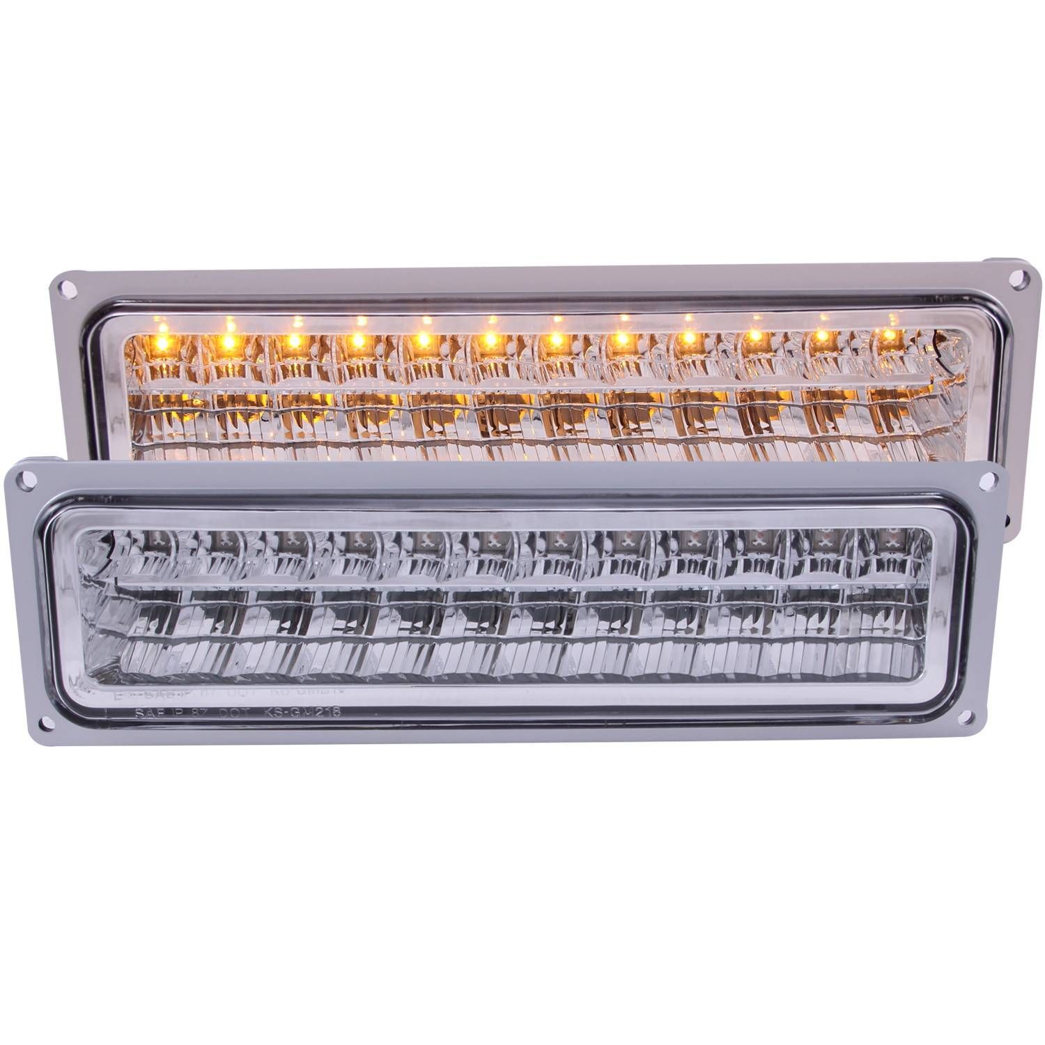 1988-2000 GMC Blazer Full Size/C1500/C2500/C3500/Suburban/Tahoe Anzo LED Parking Lights Chrome - 511048