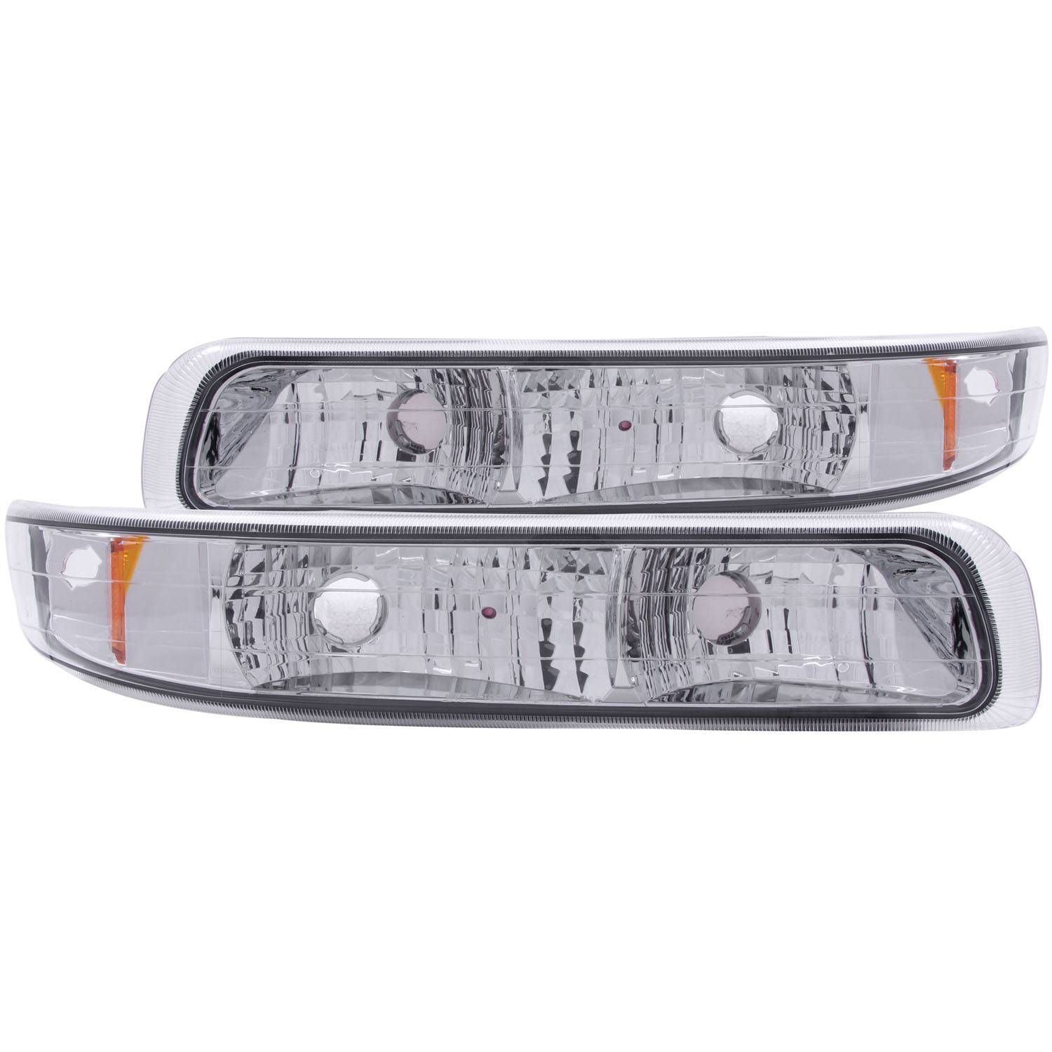 2000-2006 Chevrolet Silverado 1500/2500/3500/Suburban/Tahoe Anzo Euro Parking Lights Chrome W/ Amber Reflector - 511064