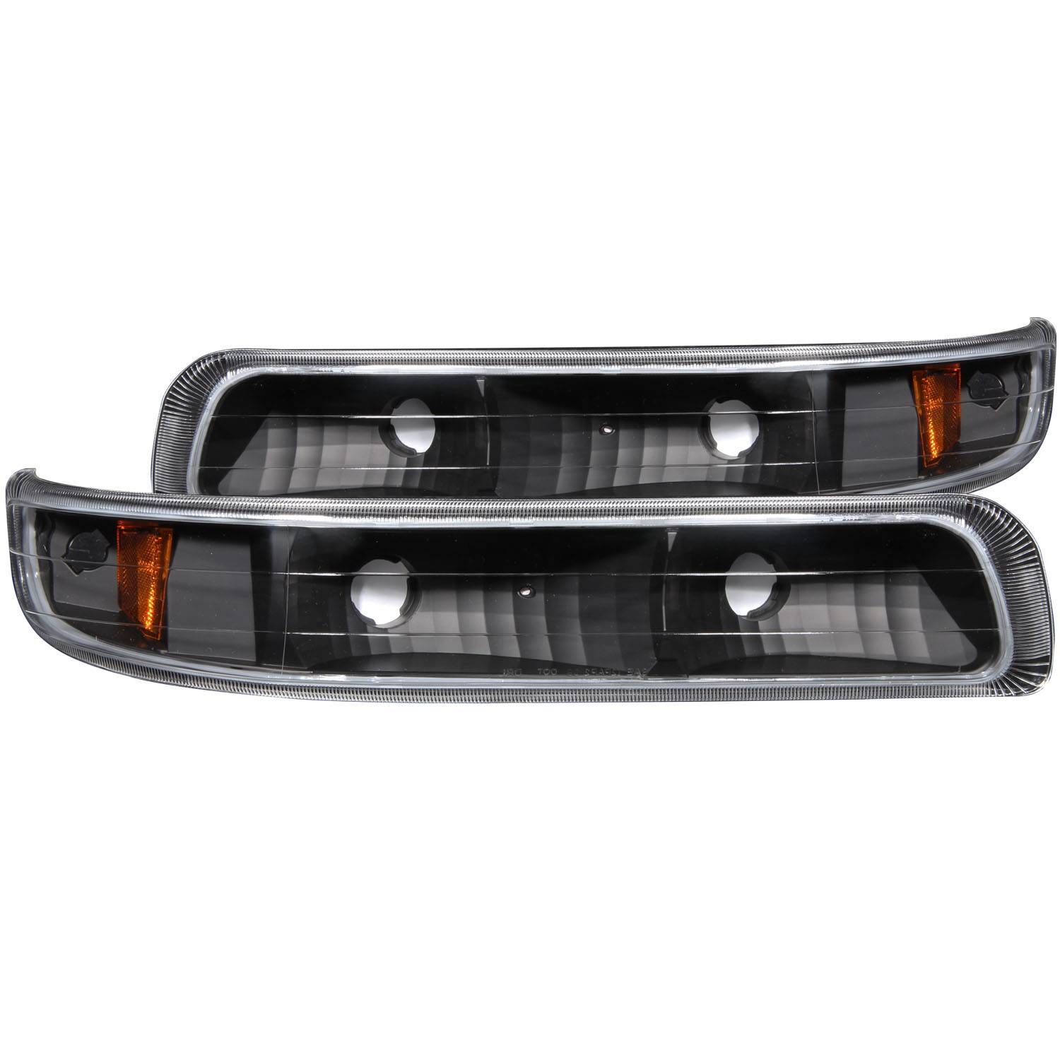 2000-2006 Chevrolet Silverado 1500/2500/3500/Suburban/Tahoe Anzo Euro Parking Lights Black W/ Amber Reflector - 511065