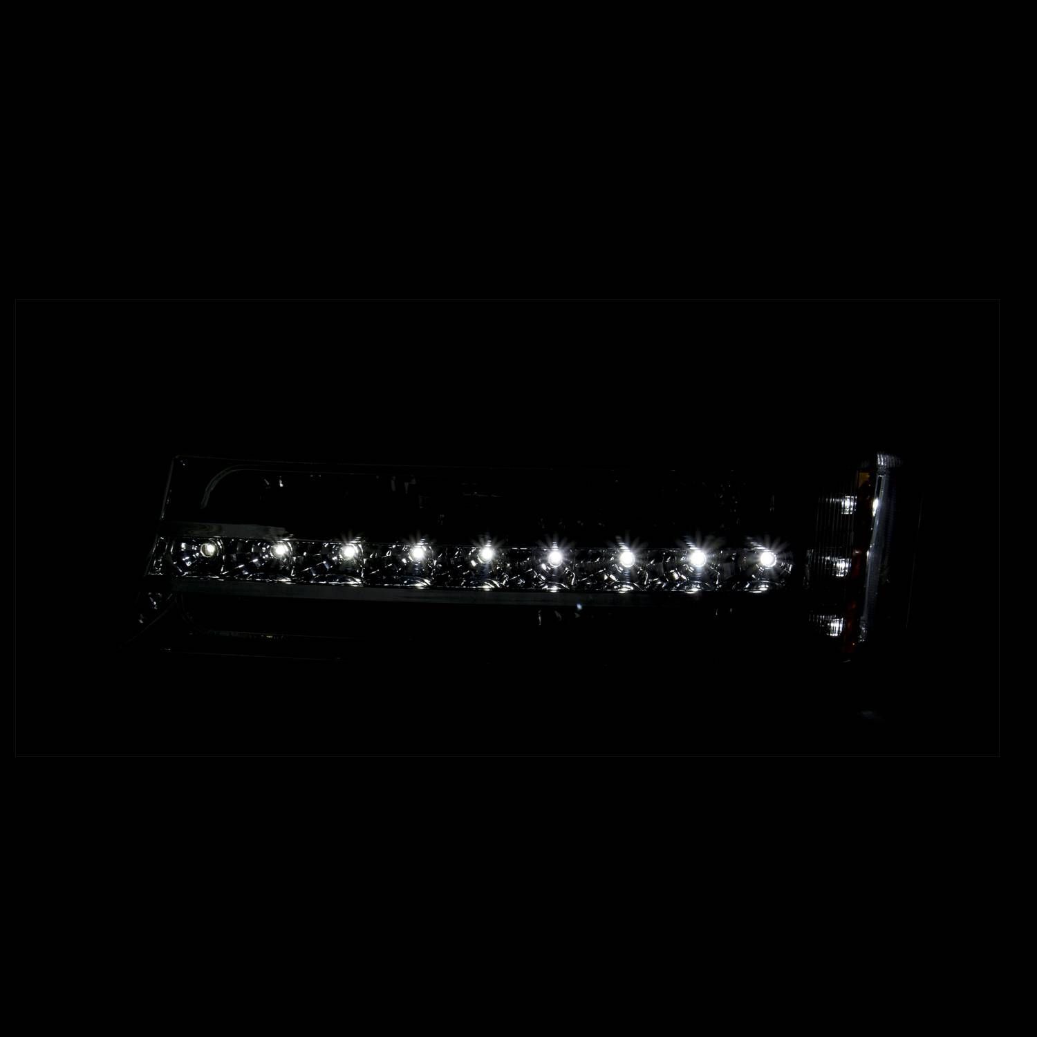 2003-2006 Chevrolet Avalanche/Silverado 1500/2500/3500 Anzo LED Parking Lights Black W/ Amber Reflector