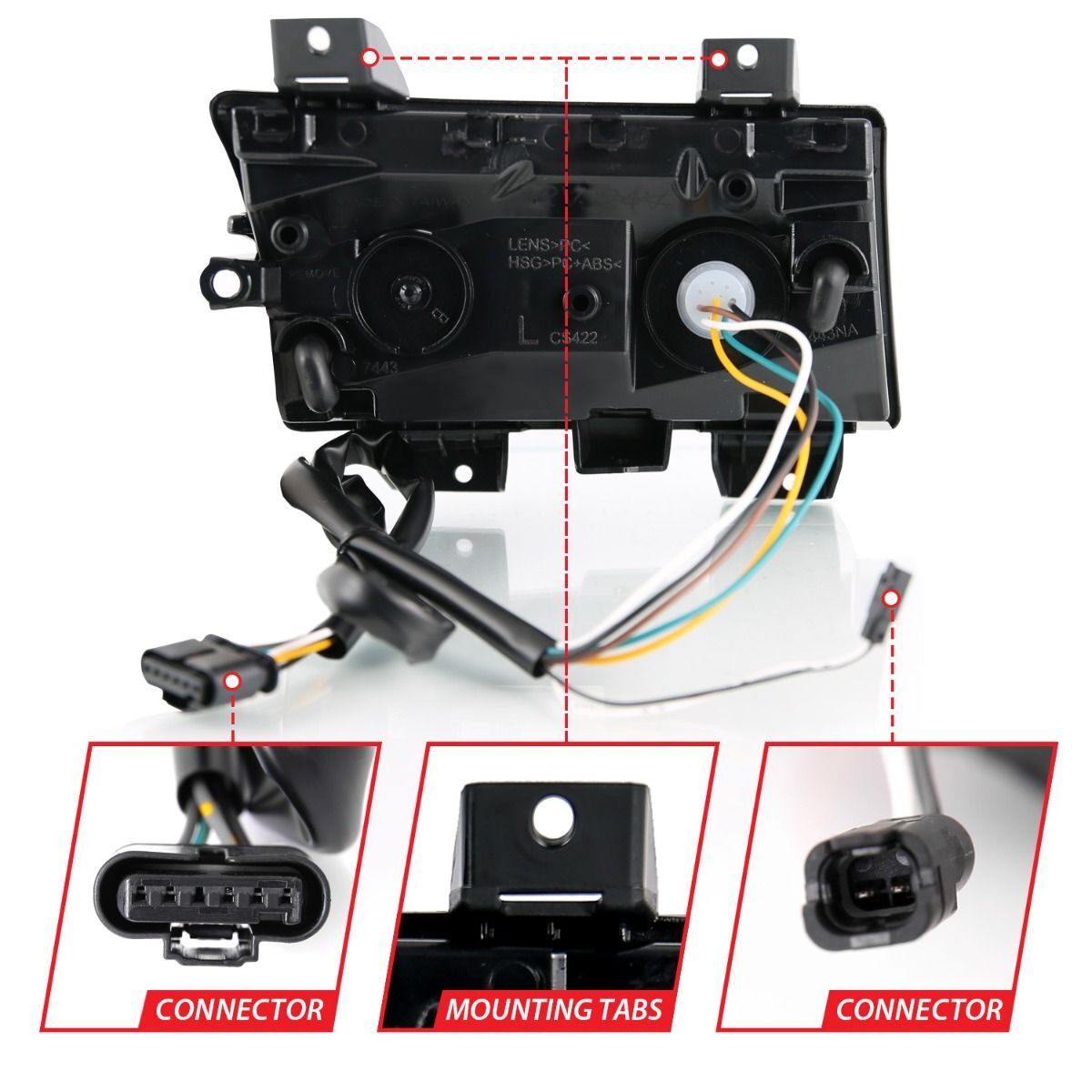 2018-2023 Jeep Gladiator/Wrangler Mojave/Overland/Rubicon JL Anzo LED Chrome Clear W/ Sequential Signal