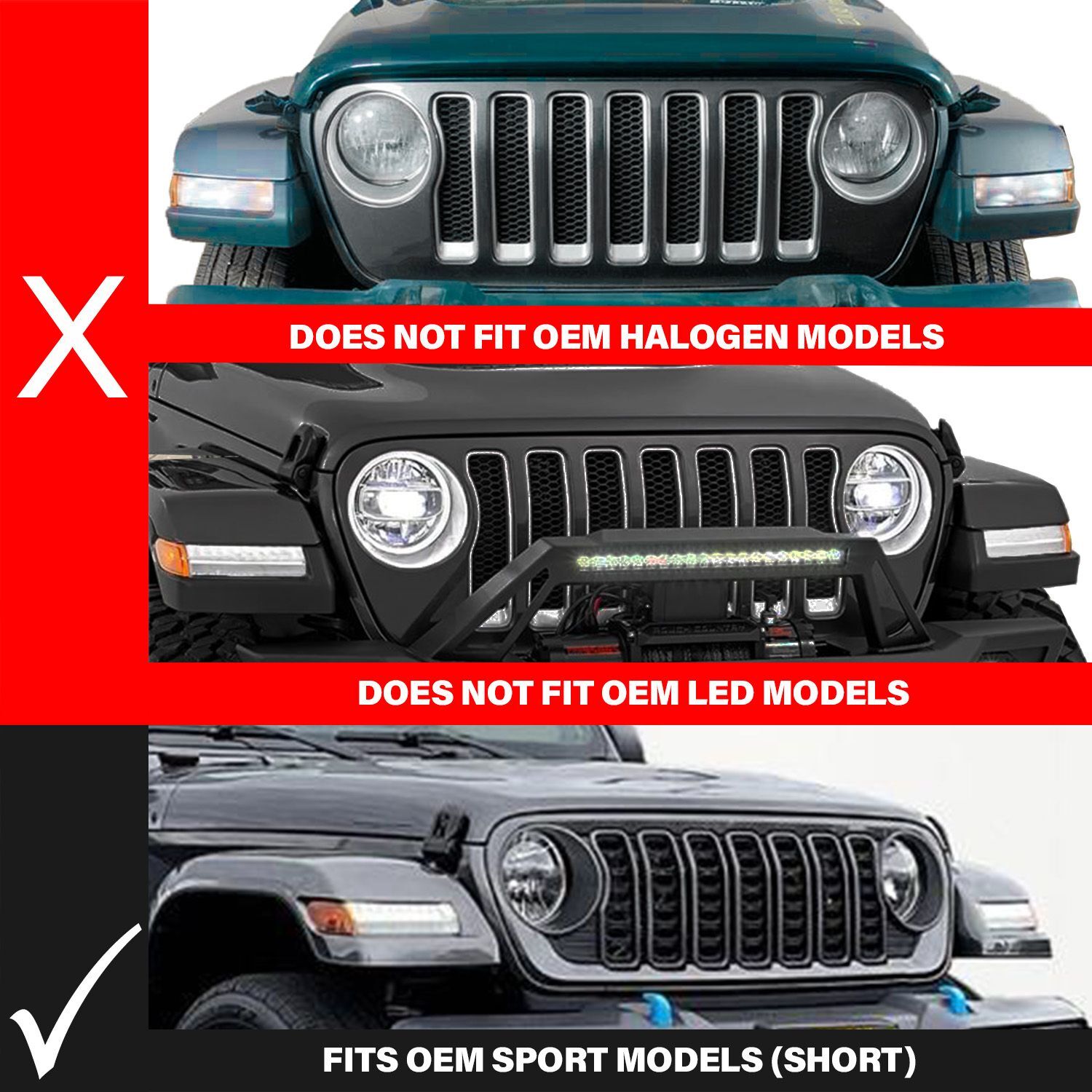 2018-2023 Jeep Wrangler Sport/Sport S JL Anzo LED Side Markers Chrome Housing Smoke Lens W/ Sequential Signal