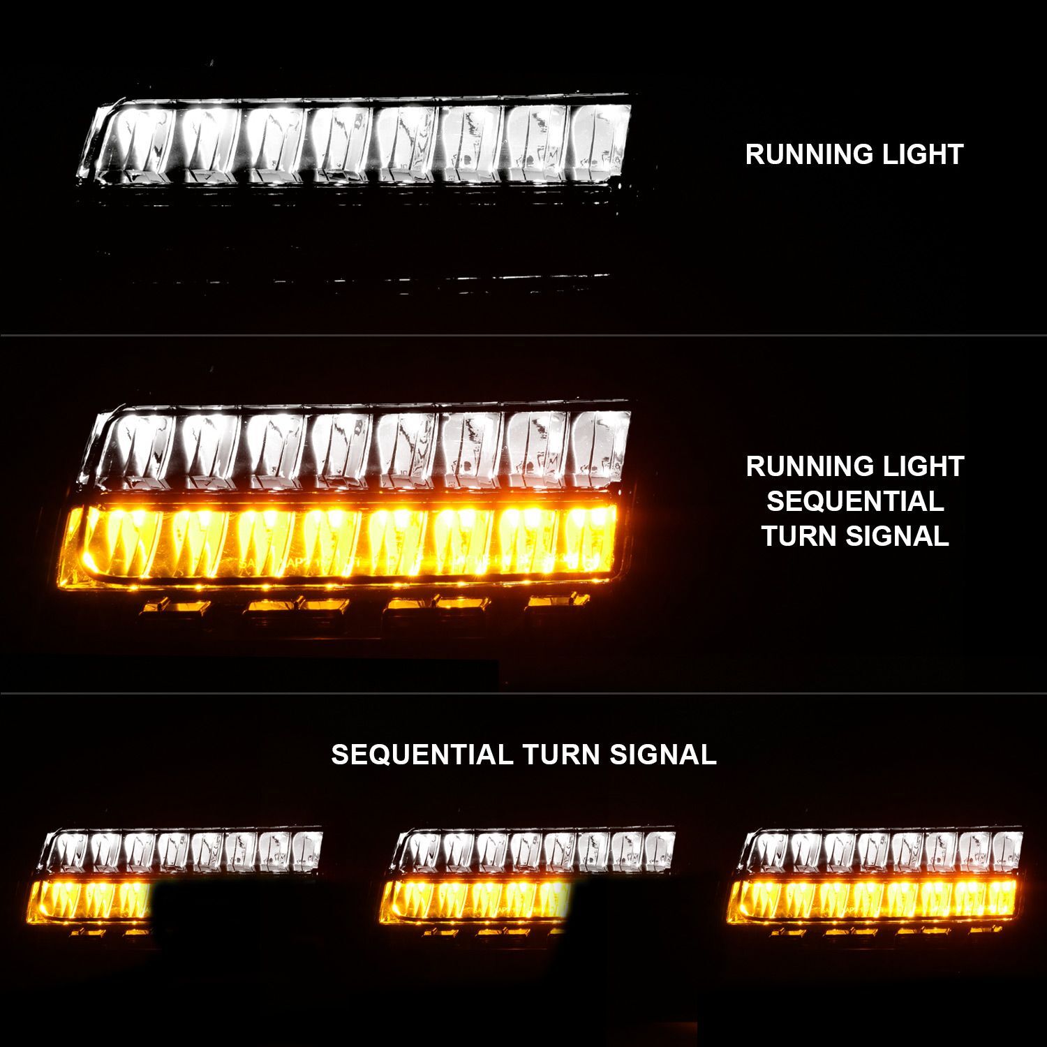 2018-2023 Jeep Wrangler Sport/Sport S JL Anzo LED Side Markers Chrome Housing Smoke Lens W/ Sequential Signal