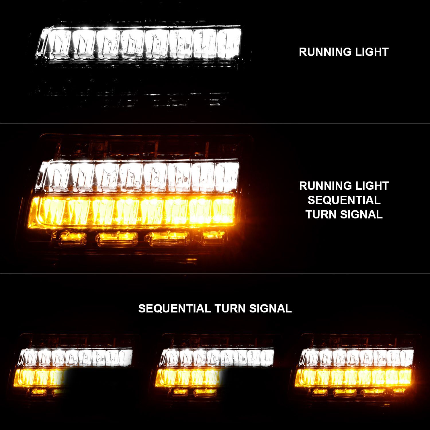 2018-2023 Jeep Wrangler Sport/Sport S JL Anzo LED Side Markers Chrome Housing Clear Lens W/ Sequential Signal