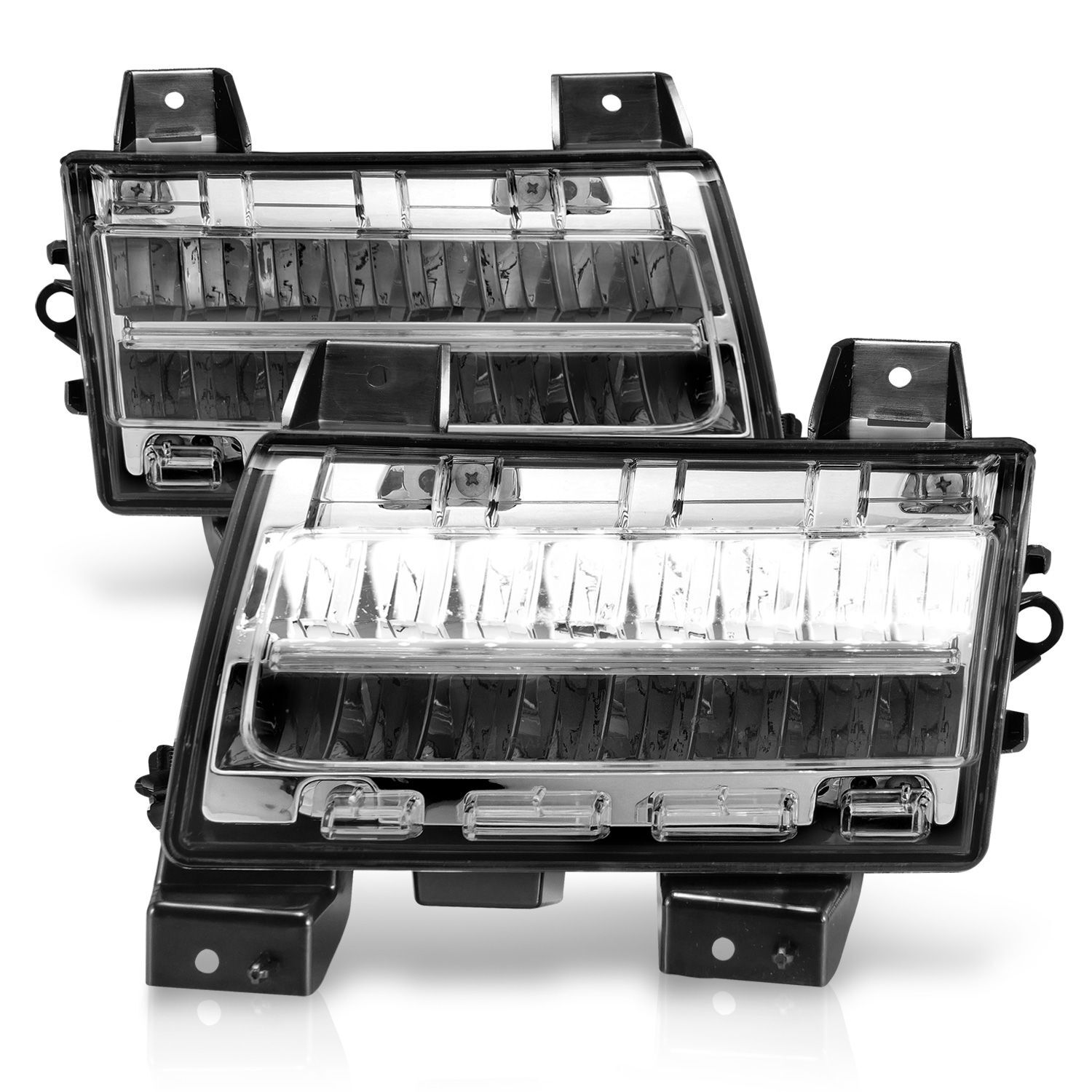 2018-2023 Jeep Wrangler Sport/Sport S JL Anzo LED Side Markers Chrome Housing Clear Lens W/ Sequential Signal - 511086