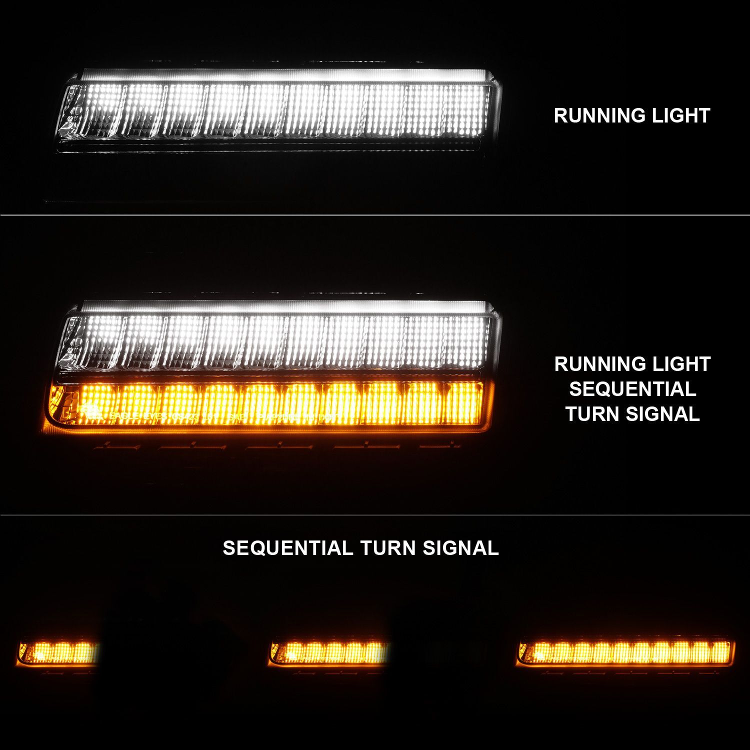 2018-2023 Jeep Gladiator/Wrangler Mojave/Overland/Rubicon JL Anzo LED Side Markers Chrome Housing Smoke Lens W/ Sequential Signal