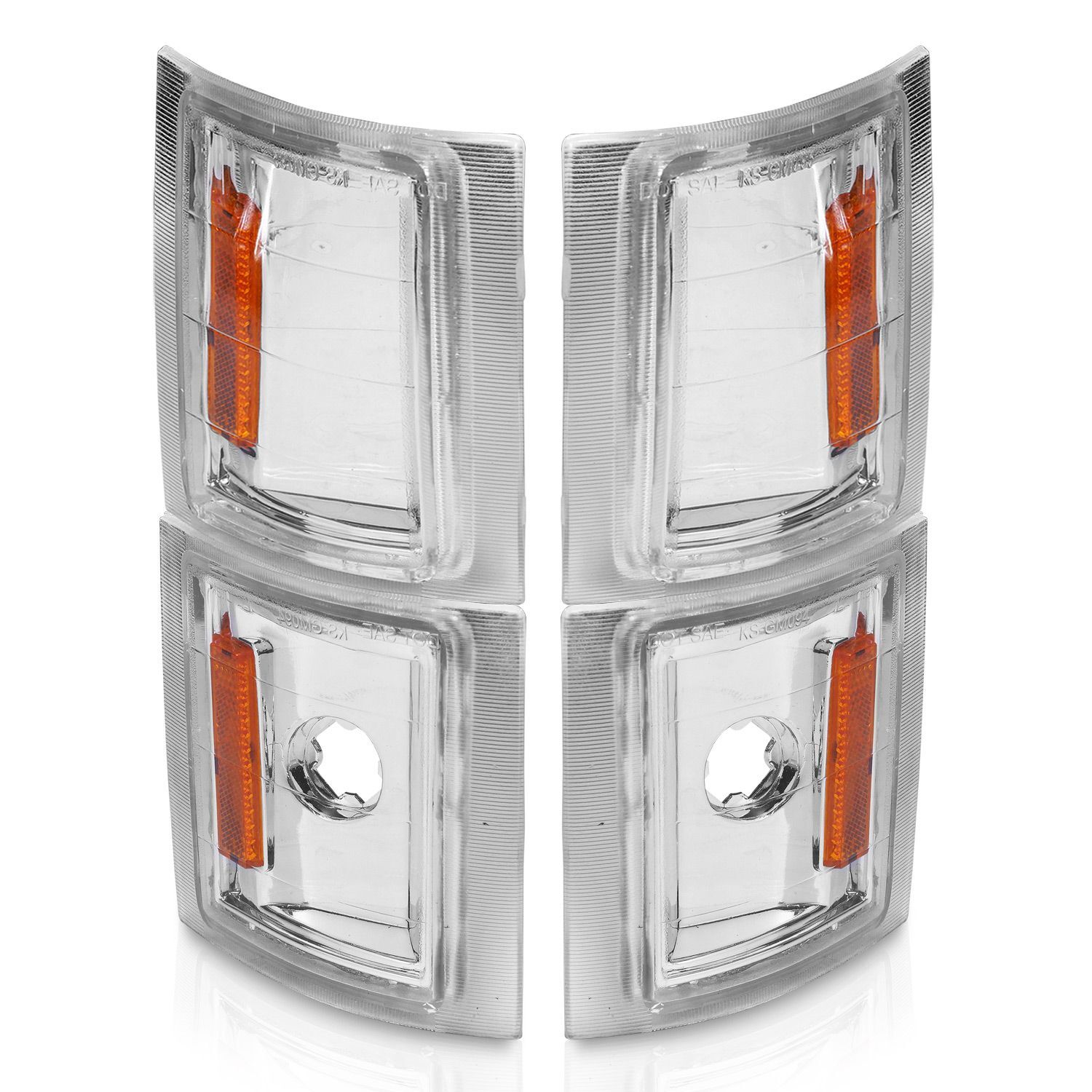 1994-2000 Chevrolet Blazer Full Size/C1500/C2500/C3500/Suburban/Tahoe Anzo Corner Lights Clear Lens W/ Amber Reflector - 521041