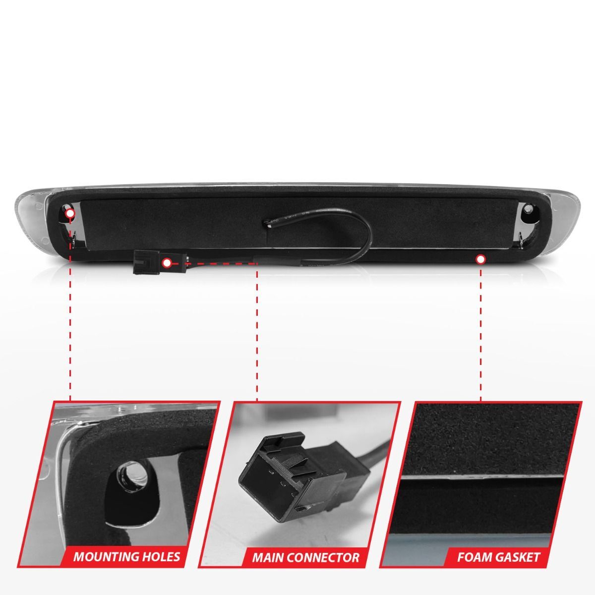 2007-2014 GMC Silverado 1500/2500 HD/3500 HD Anzo LED 3rd Brake Light Chrome B - Series