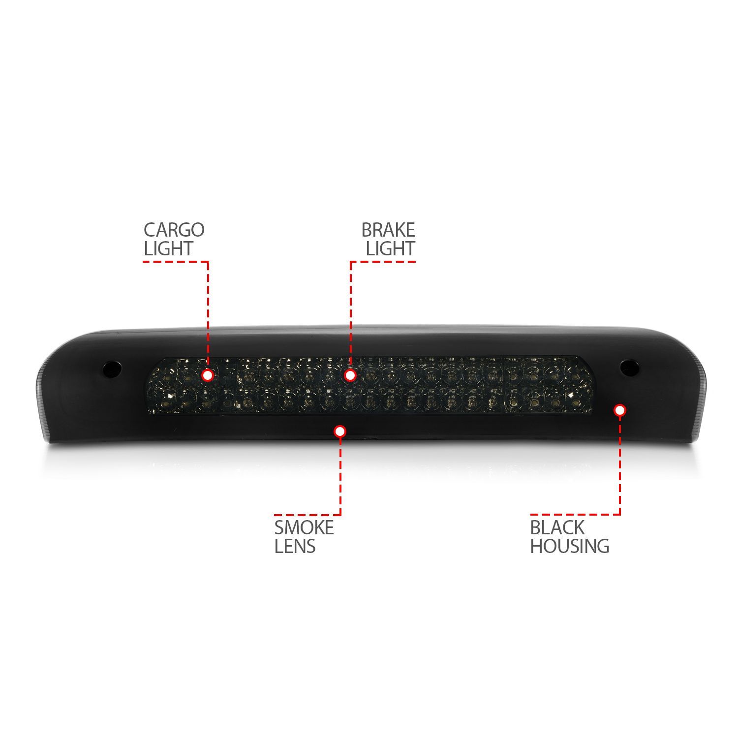2002-2008 Dodge Ram 1500/2500/3500 Anzo LED 3rd Brake Light Smoke B - Series