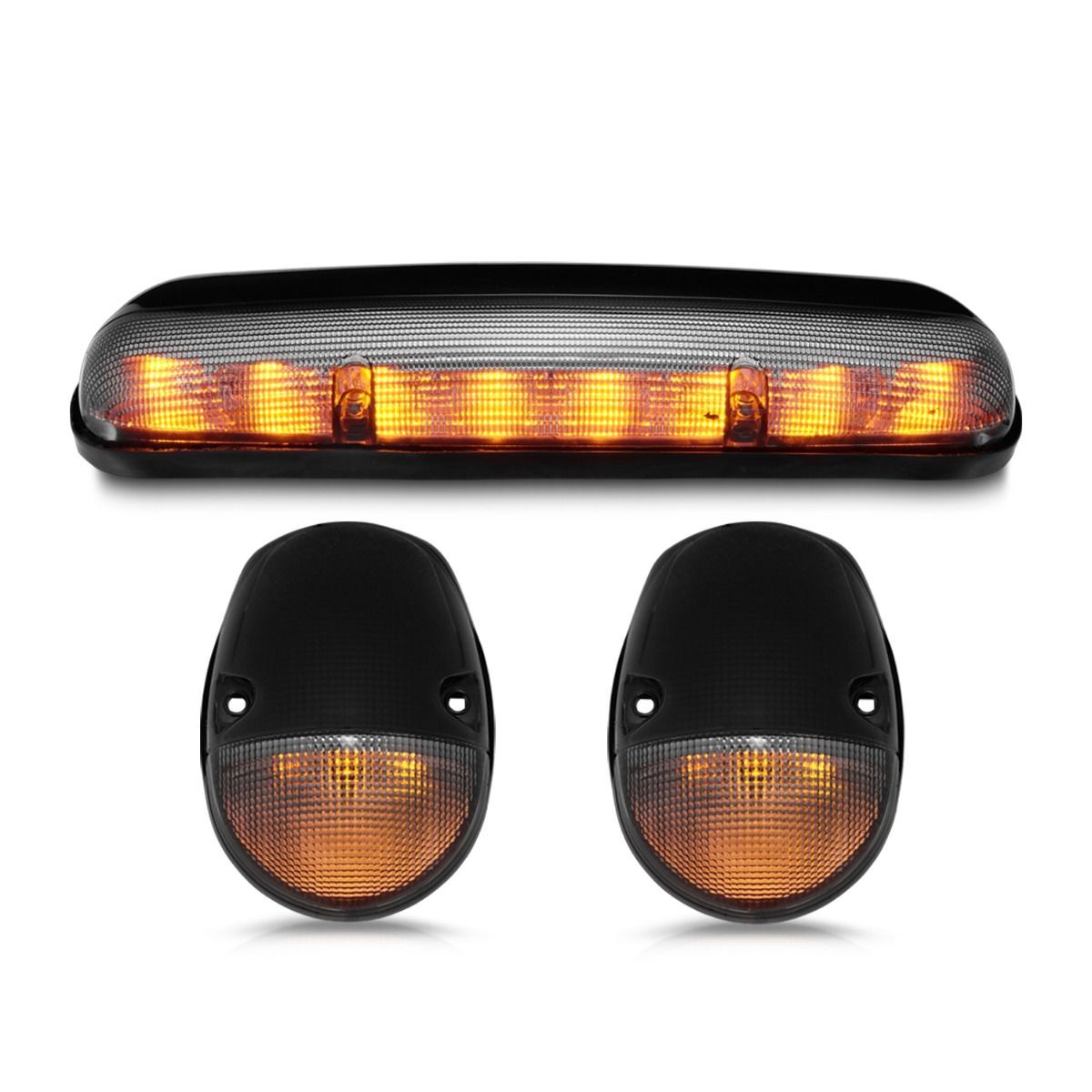 2001-2007 GMC Silverado 3500 Dually Anzo LED Cab Roof Light Kit Smoke 3PC