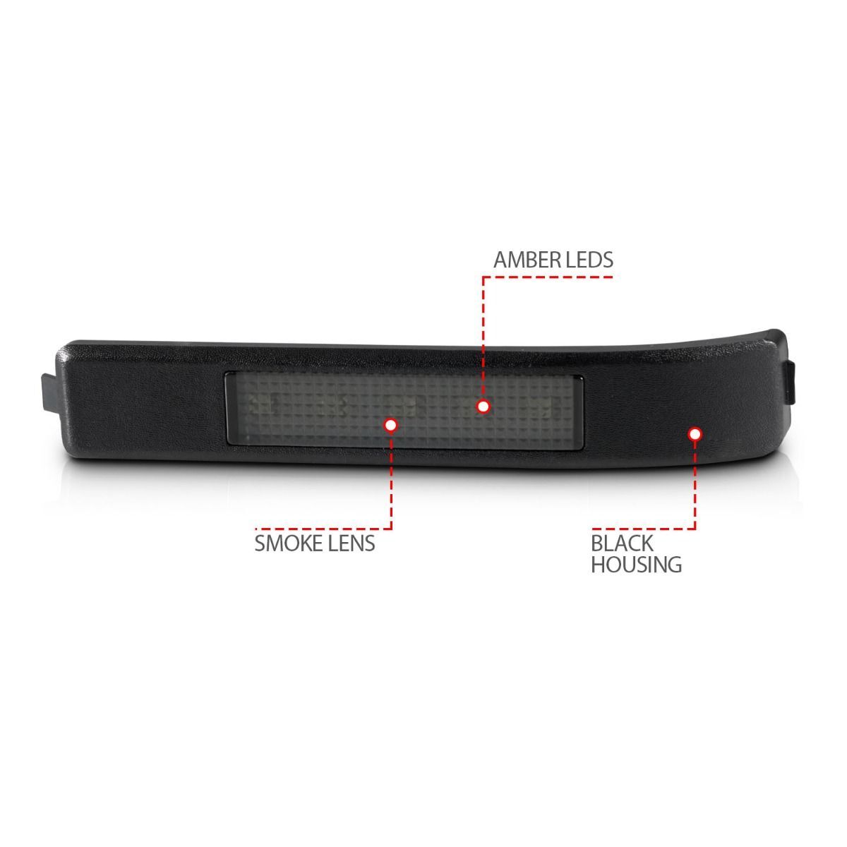 2009-2014 Ford F-150 Anzo LED Mirror Lights Smoke W/ Amber LED