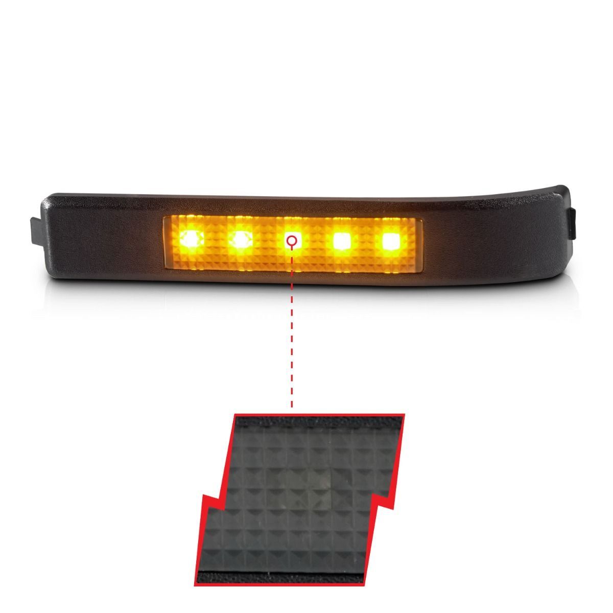 2009-2014 Ford F-150 Anzo LED Mirror Lights Smoke W/ Amber LED