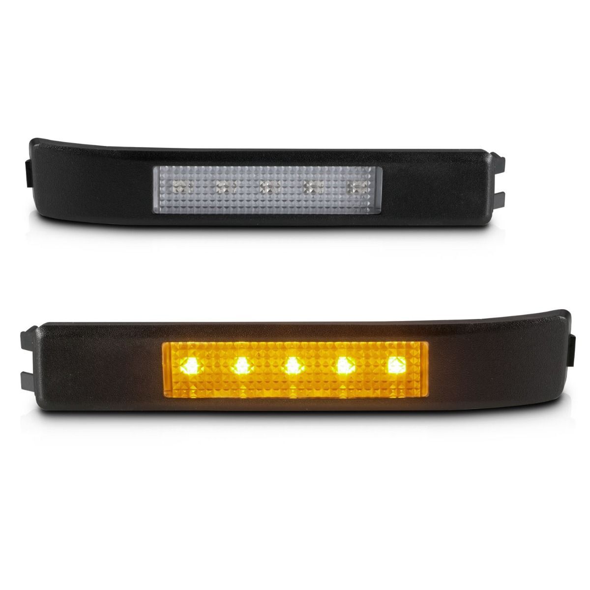 2009-2014 Ford F-150 Anzo LED Mirror Lights Clear W/ Amber LED