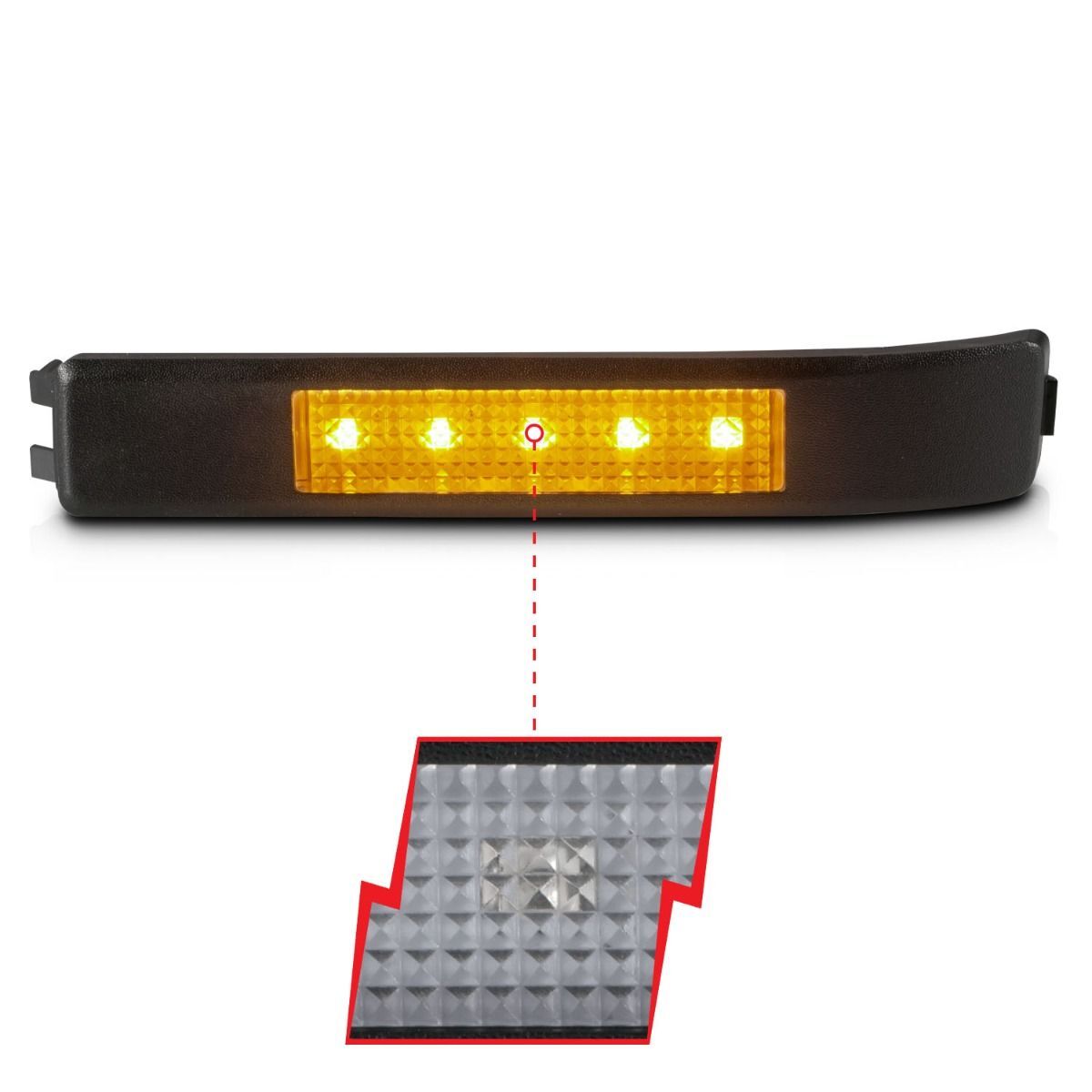 2009-2014 Ford F-150 Anzo LED Mirror Lights Clear W/ Amber LED