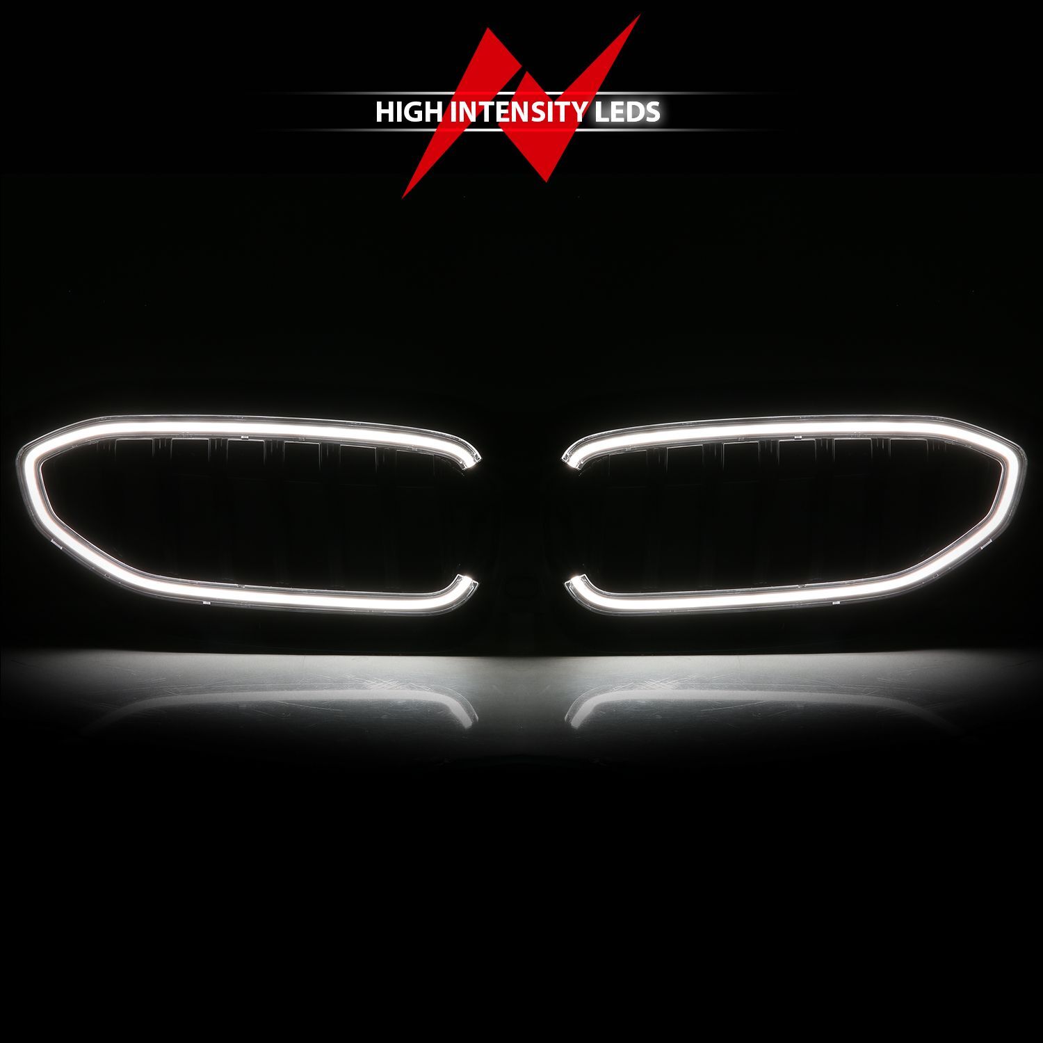 2019-2022 BMW 3-Series Anzo Black Housing Full LED Front Grille With Initiation And Running Light