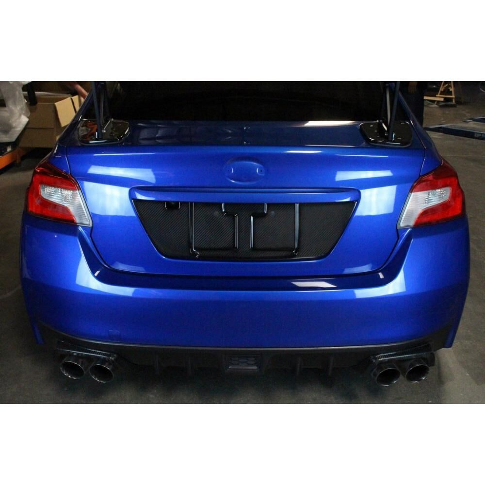 2015-2021 Subaru WRX & STI Sedan APR Carbon Fiber License Plate Backing - CBX-WRXLIC15