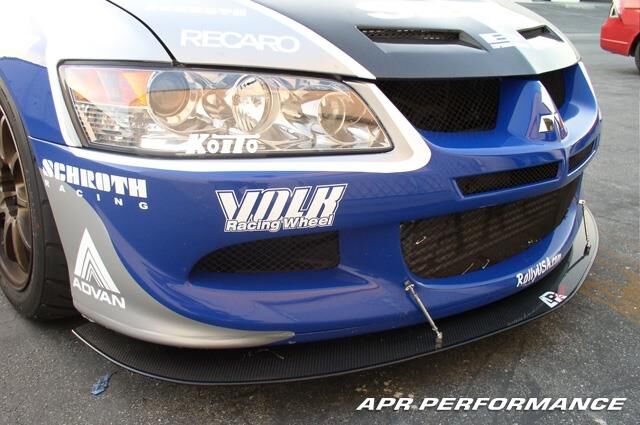 2003-2005 Mitsubishi EVO VIII 8 APR Carbon Fiber Front Splitter With Rods