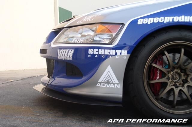 2003-2005 Mitsubishi EVO VIII 8 APR Carbon Fiber Front Splitter With Rods