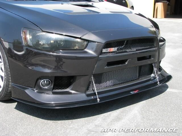 2008-2013 Mitsubishi Lancer GTS APR Carbon Fiber Front Splitter With Rods