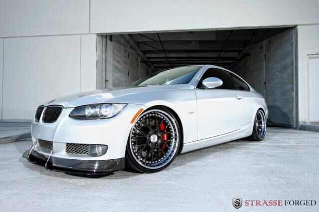2007-2010 BMW E92 335i APR Carbon Fiber Front Splitter With Rods