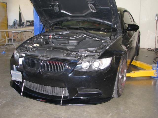 2007-2010 BMW E92 335i APR Carbon Fiber Front Splitter With Rods