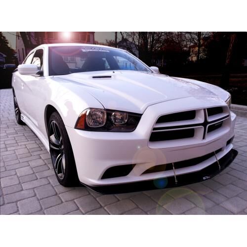2011-2014 Dodge Charger APR Carbon Fiber Front Splitter With Rods