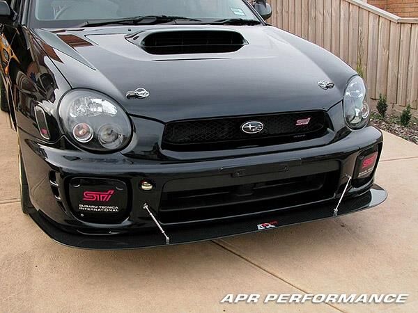 2008-2010 Subaru STi APR Carbon Fiber Front Splitter With Rods