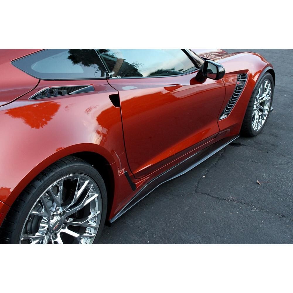 2015-2016 Chevy Corvette C7 Z06 APR Carbon Fiber Side Splitters/Rocker Extensions