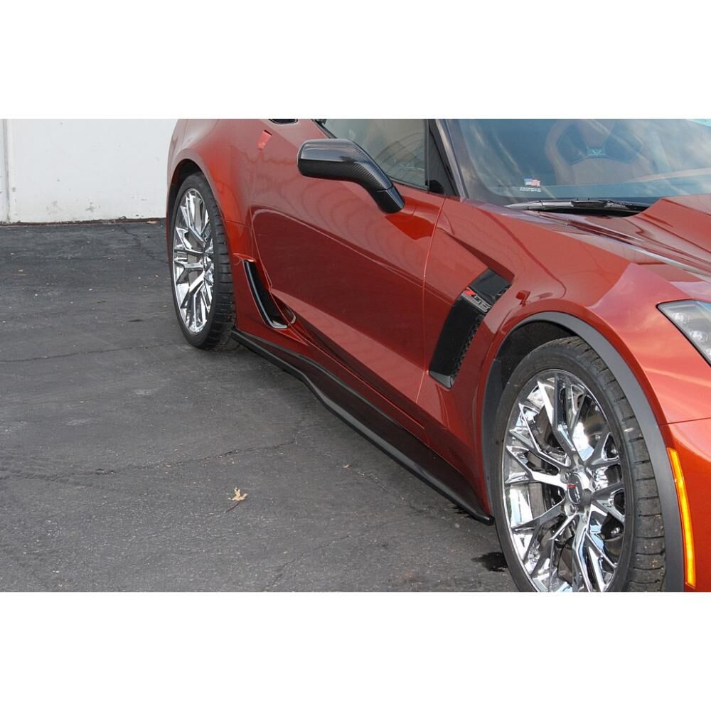 2015-2016 Chevy Corvette C7 Z06 APR Carbon Fiber Side Splitters/Rocker Extensions