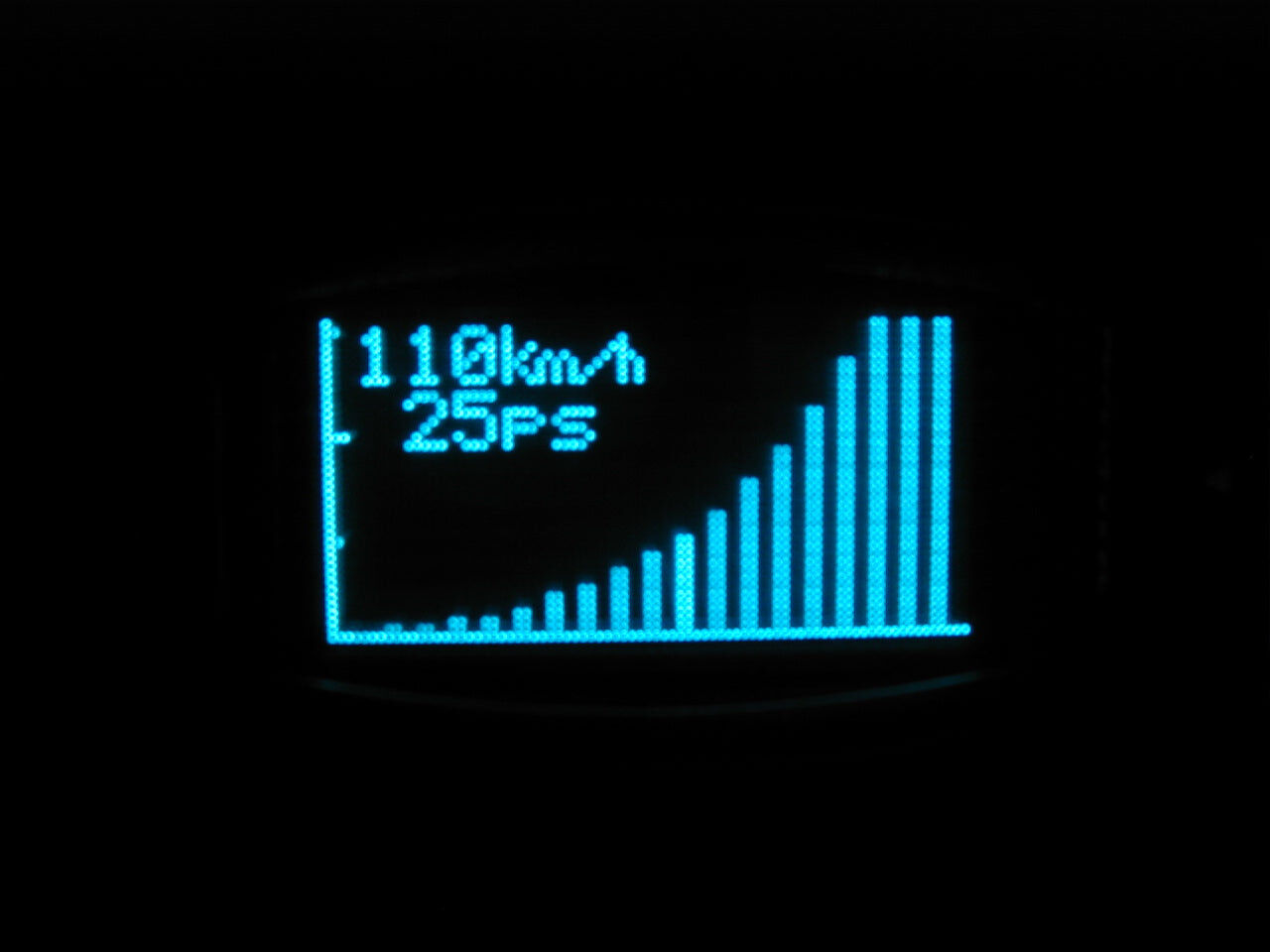 APEXi Electronics RSM-GP Rev Speed Meter Silver with Blue VFD Display