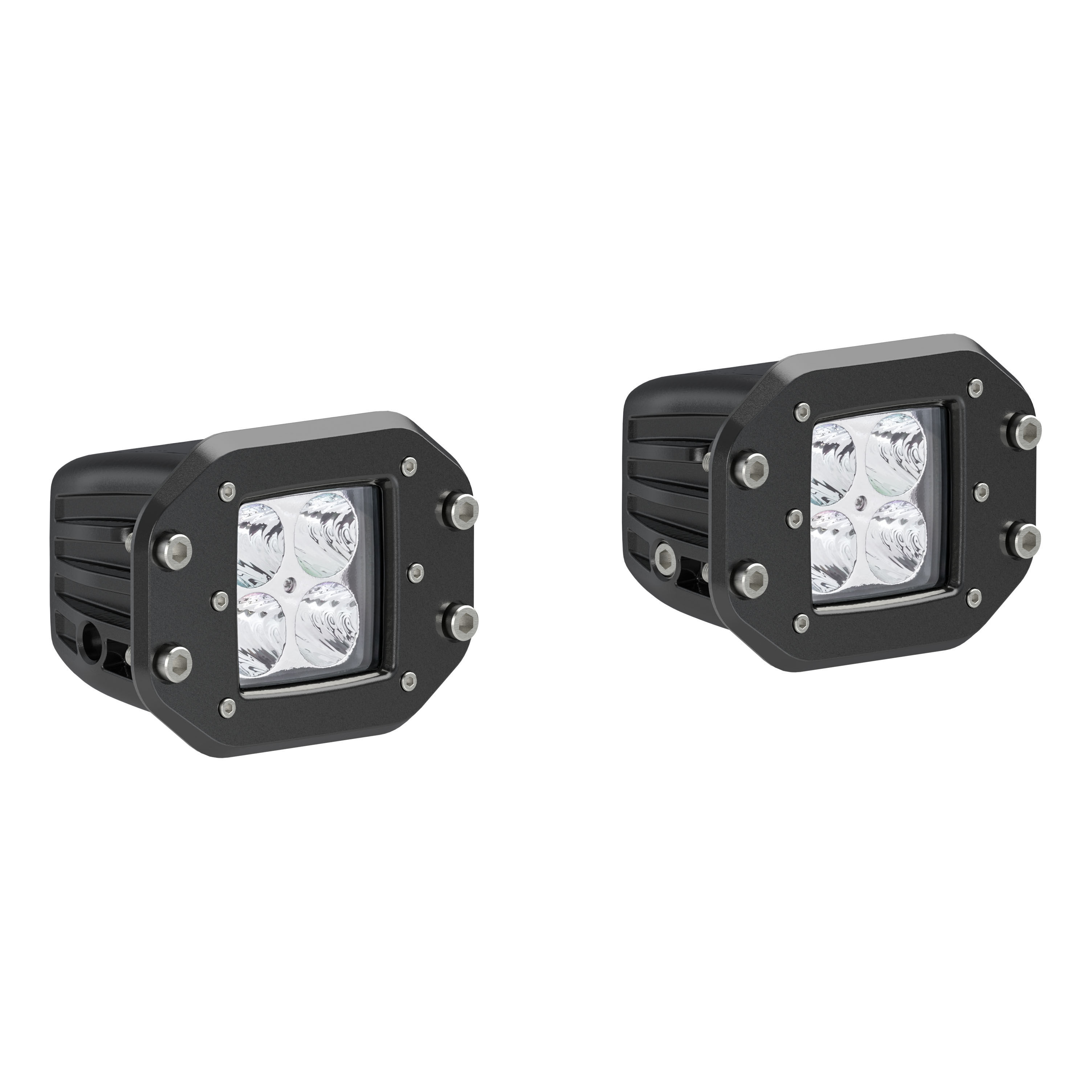 Aries 2" Square Flush-Mount LED Work Lights