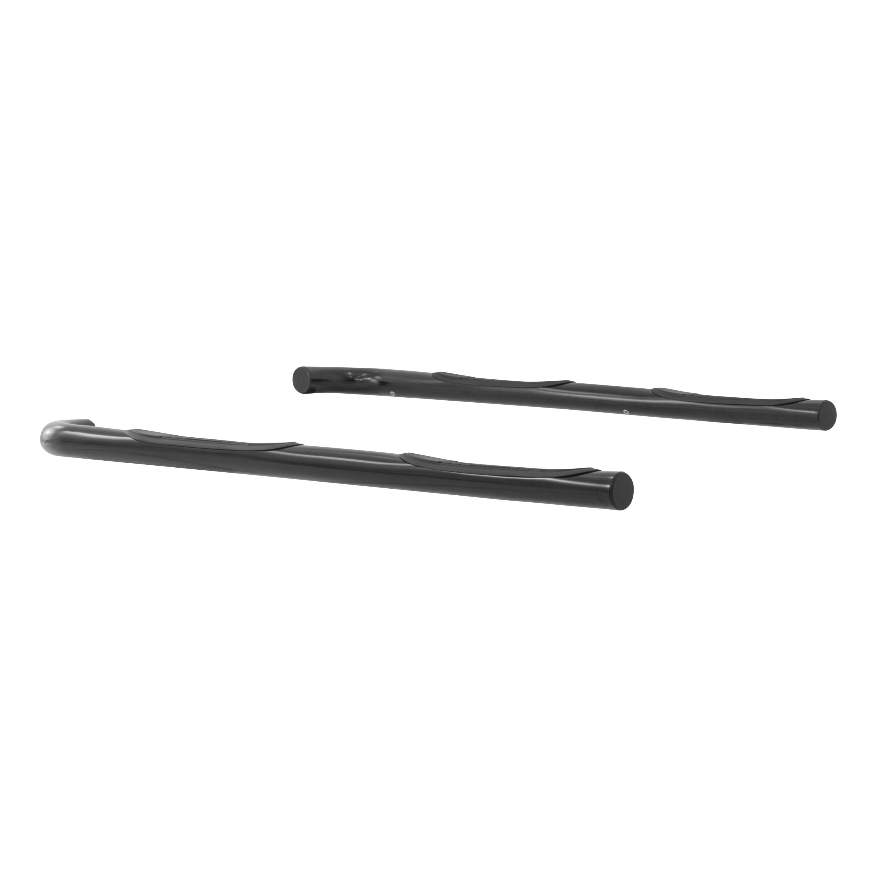 2002-2007 Jeep Liberty Aries 3" Round Semi-Gloss Black Steel Side Bars (WITHOUT MUD FLAPS & WITHOUT CLADDING)