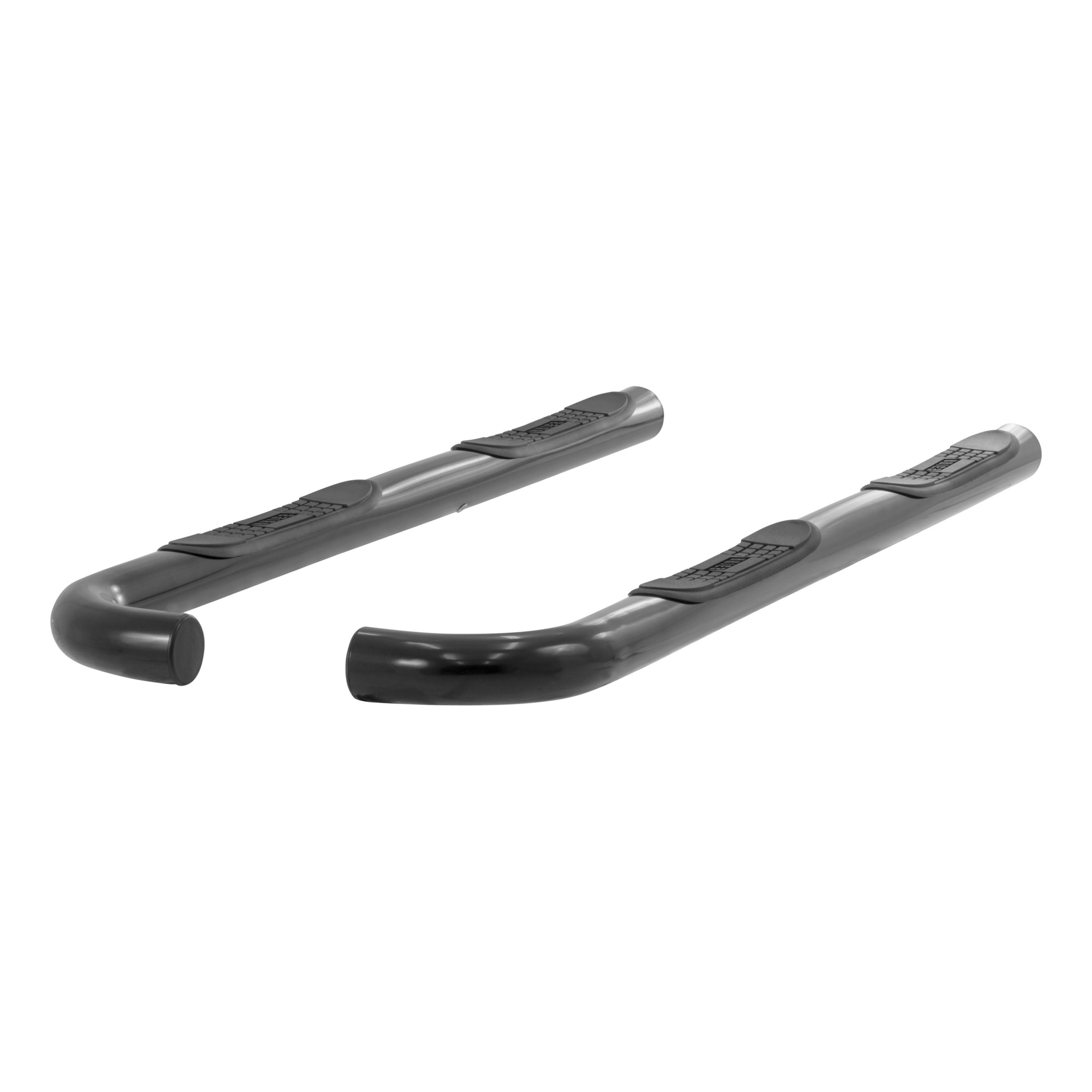 2002-2007 Jeep Liberty Aries 3" Round Semi-Gloss Black Steel Side Bars (WITHOUT MUD FLAPS & WITHOUT CLADDING) - 201002