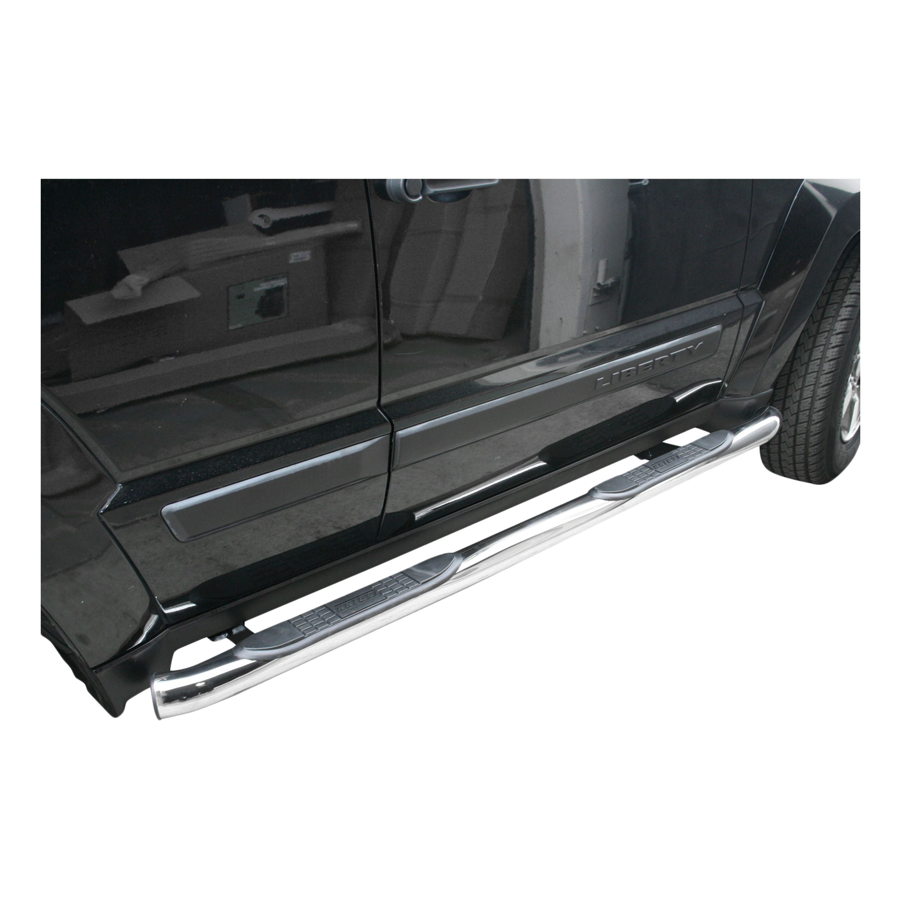 2008-2012 Jeep Liberty Aries Stainless 3" Round Side Bars