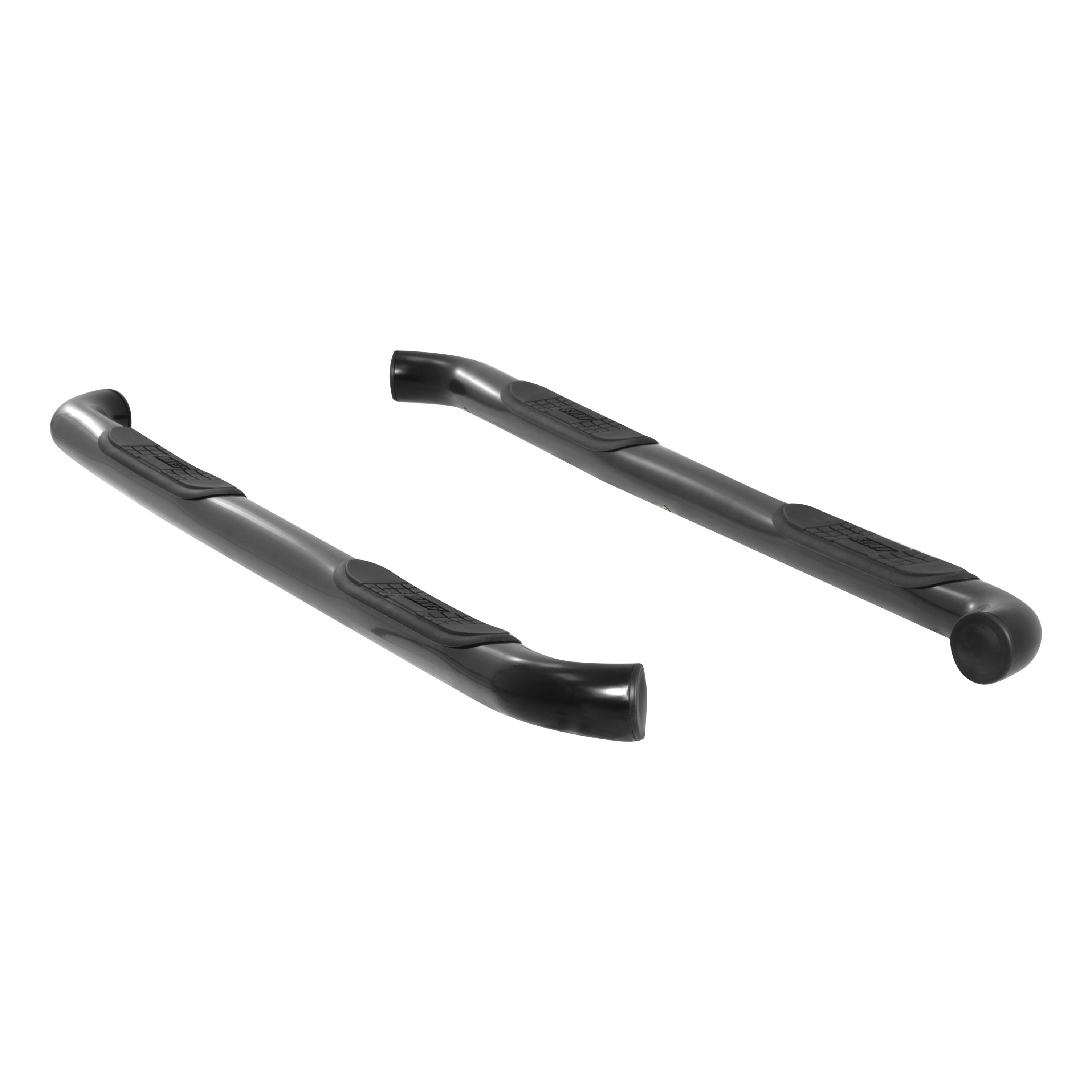 2005-2017 Toyota Tacoma Aries 3" Round Semi-Gloss Black Steel Side Bars CREW CAB