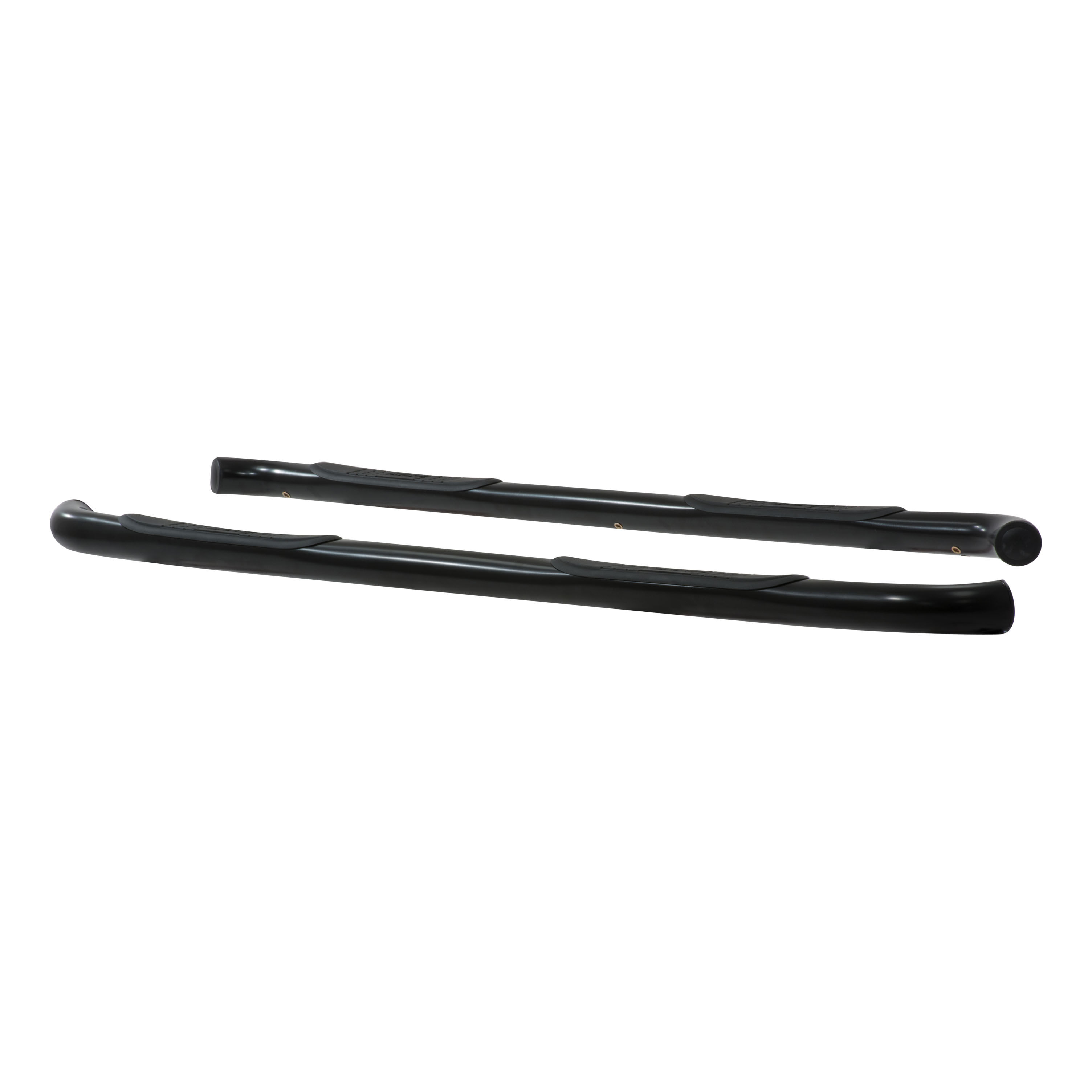 2005-2017 Toyota Tacoma Aries 3" Round Semi-Gloss Black Steel Side Bars CREW CAB