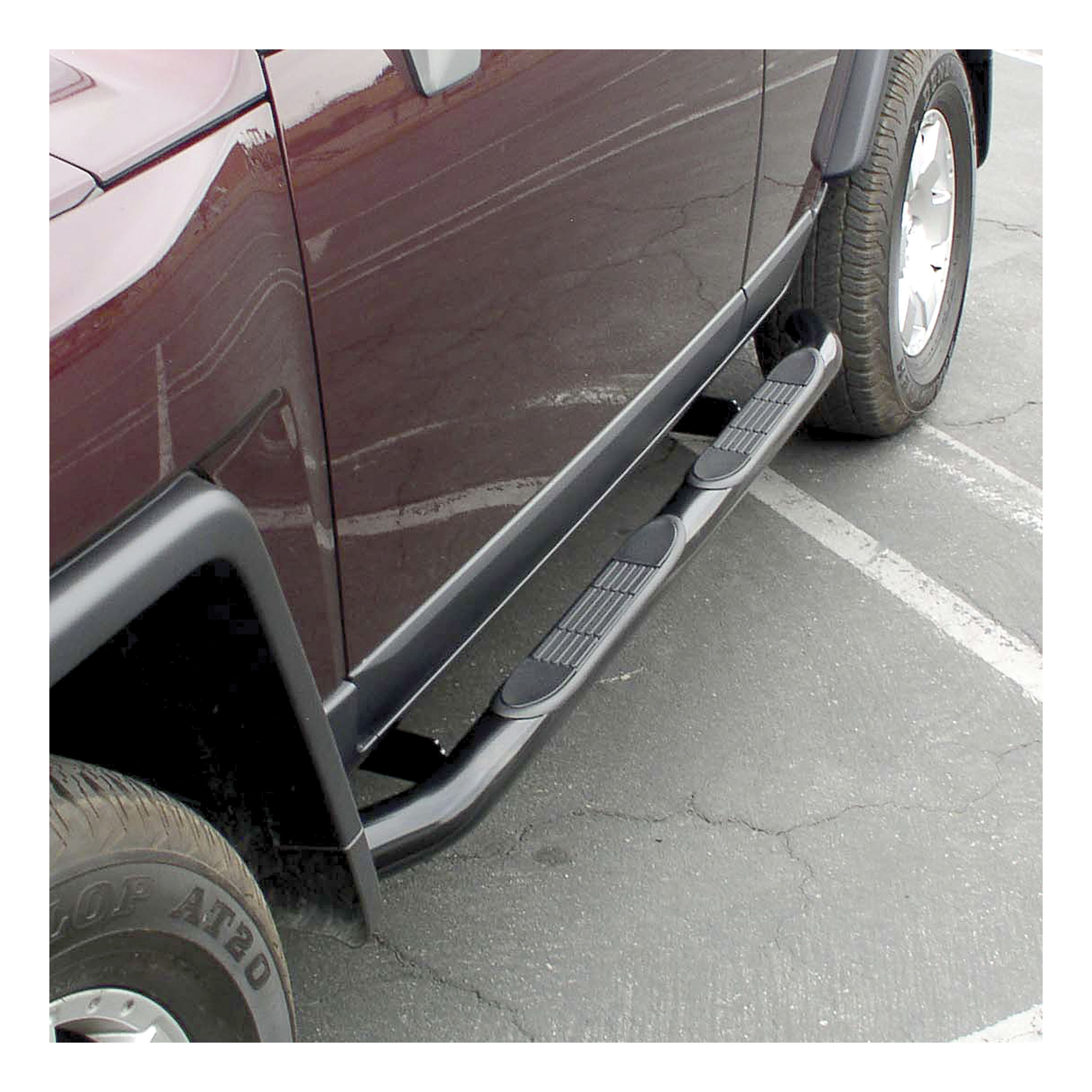 2007-2014 Toyota FJ Cruiser Aries 3" Round Semi-Gloss Black Steel Side Bars