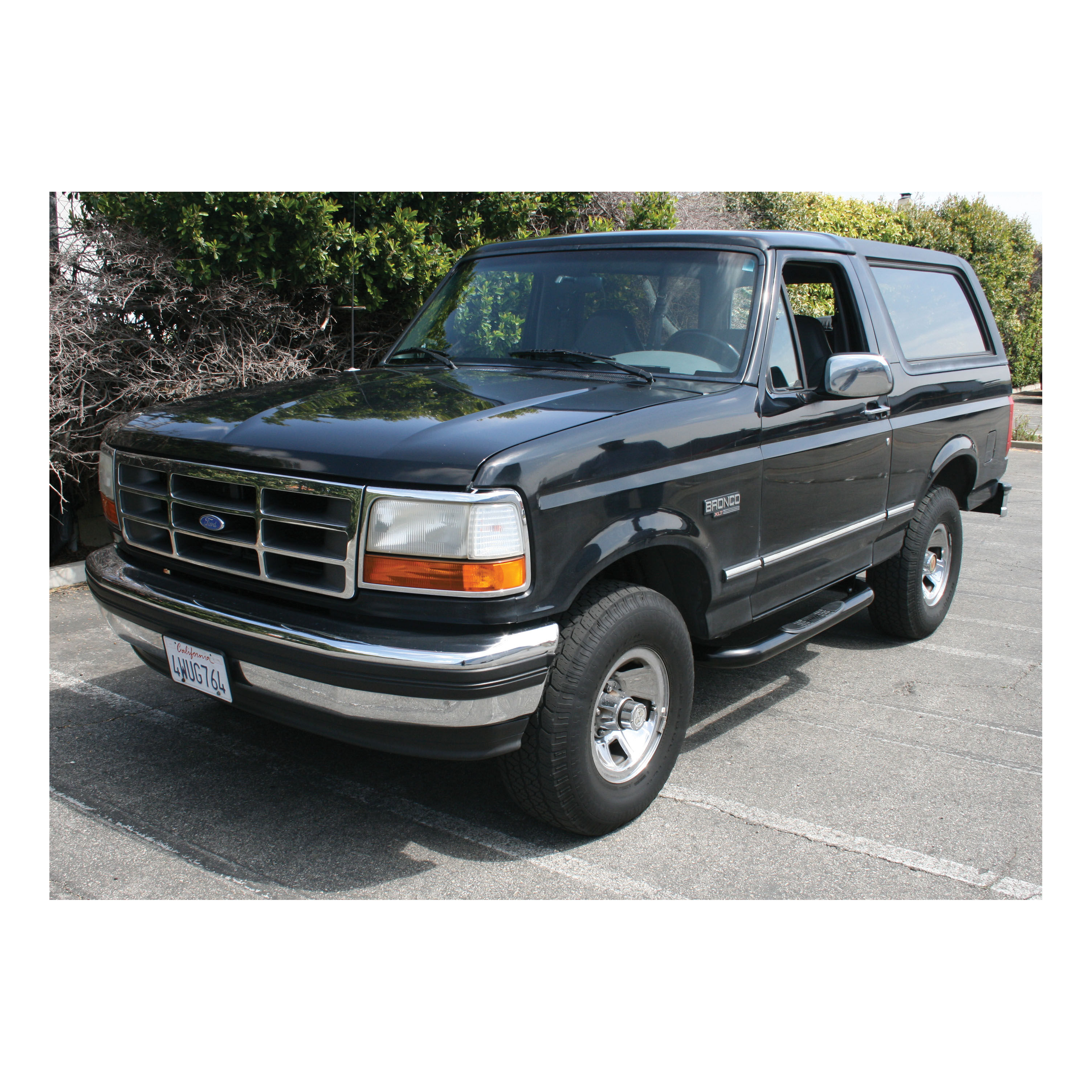 1980-1996 Ford F-150 Aries 3" Round Semi-Gloss Black Steel Side Bars REGULAR CAB