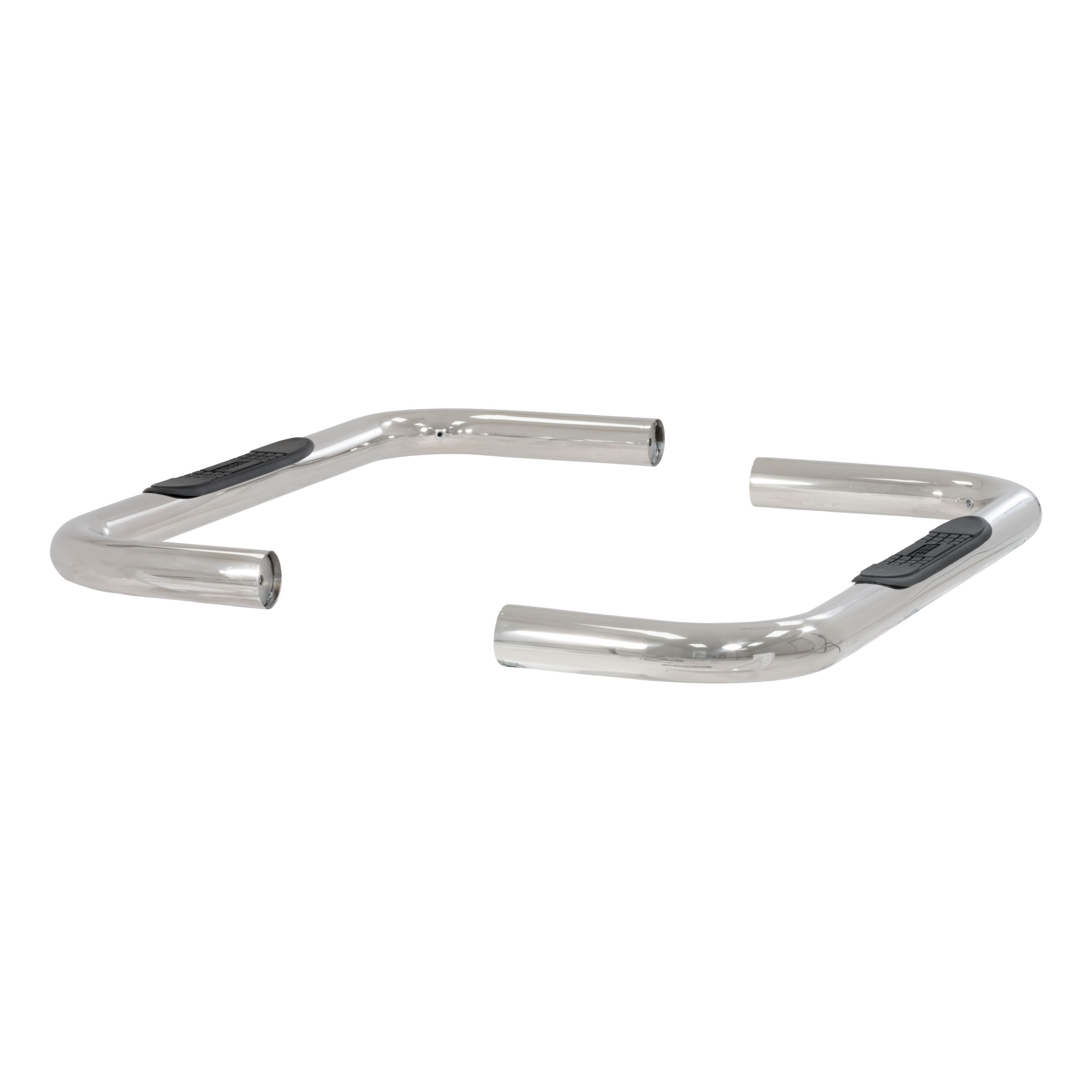 1980-1996 Ford F-150 Aries 3" Round Semi-Gloss Black Steel Side Bars REGULAR CAB