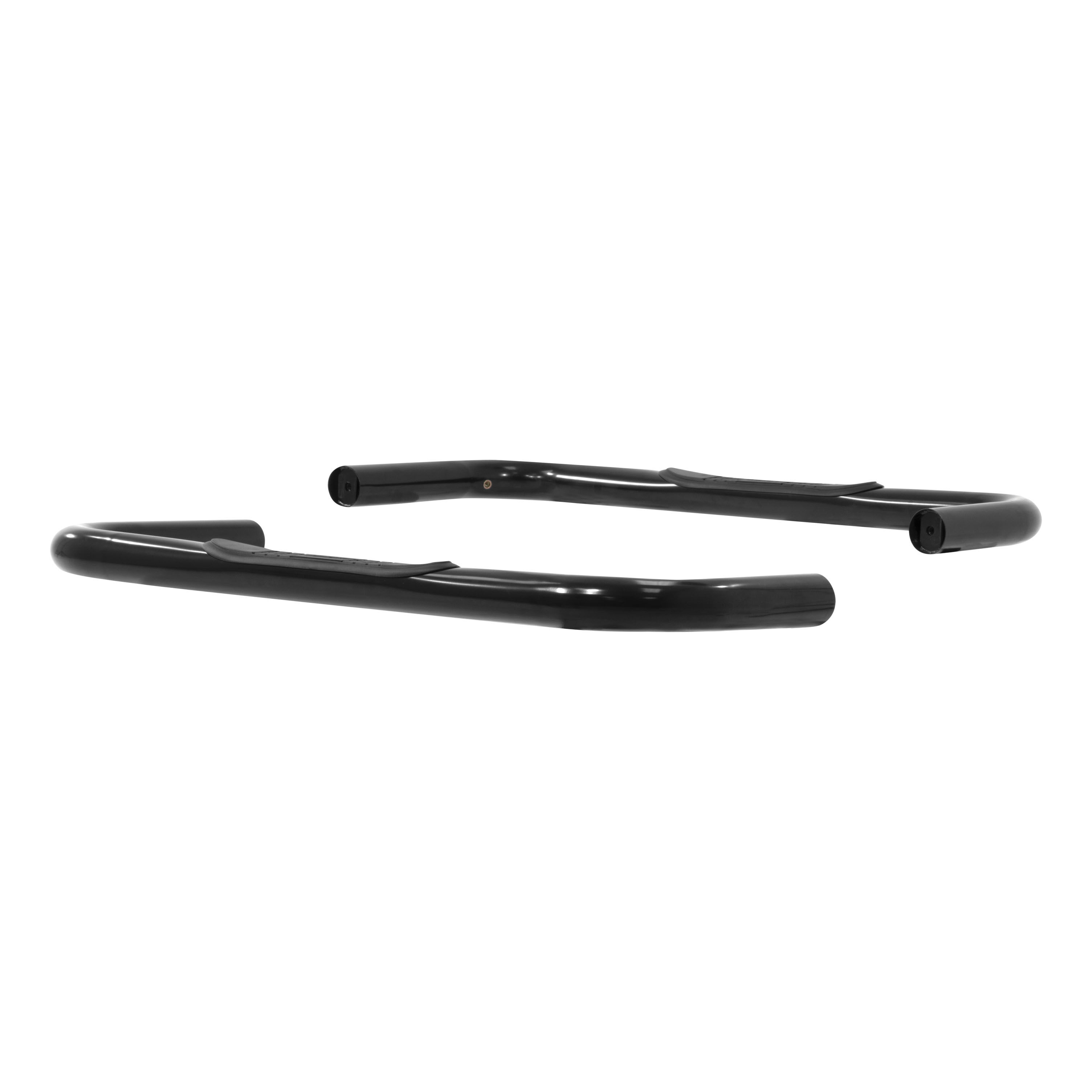 1980-1996 Ford F-150 Aries 3" Round Semi-Gloss Black Steel Side Bars REGULAR CAB