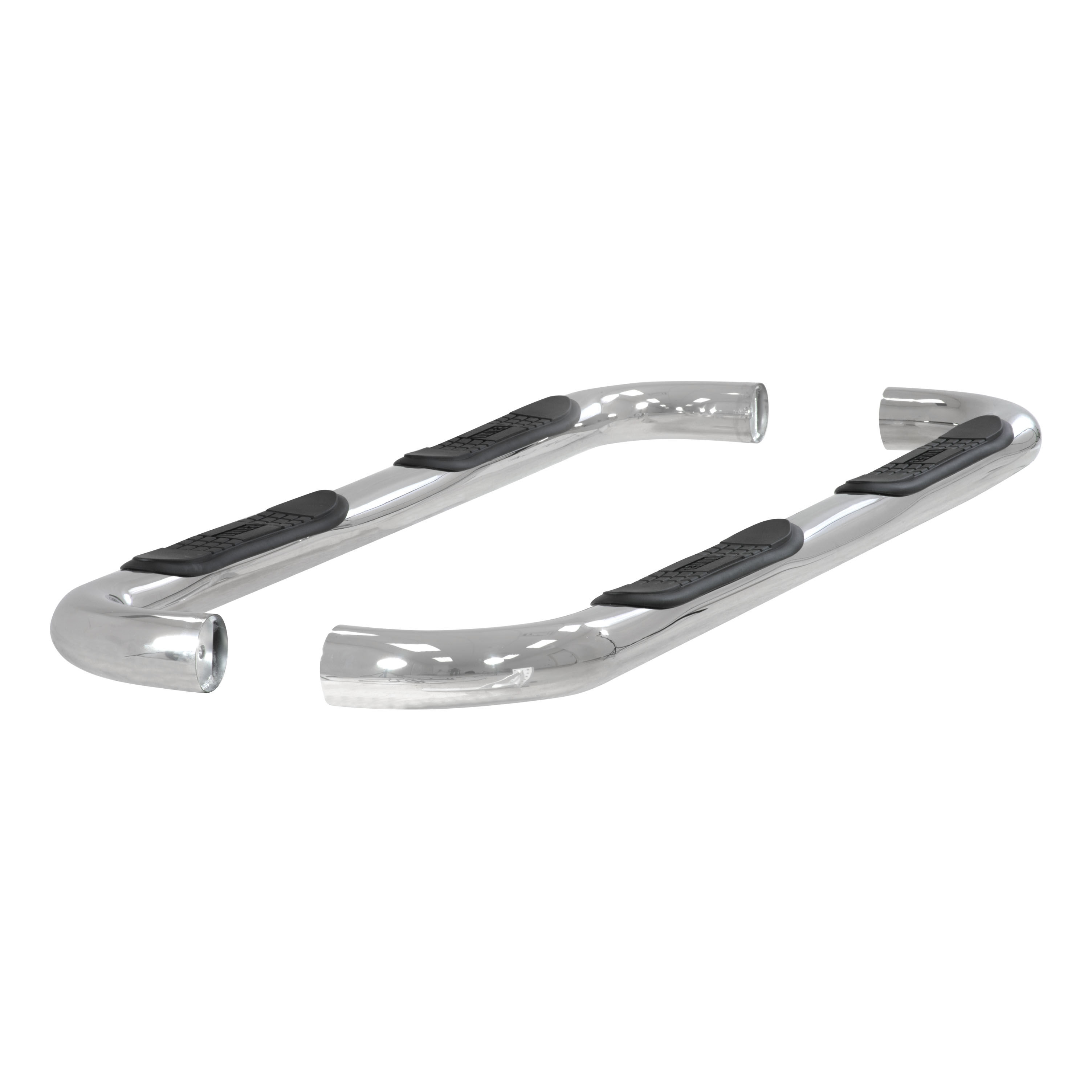 1997-2003 Ford F-150 Aries 3" Round Semi-Gloss Black Steel Side Bars SUPER CAB