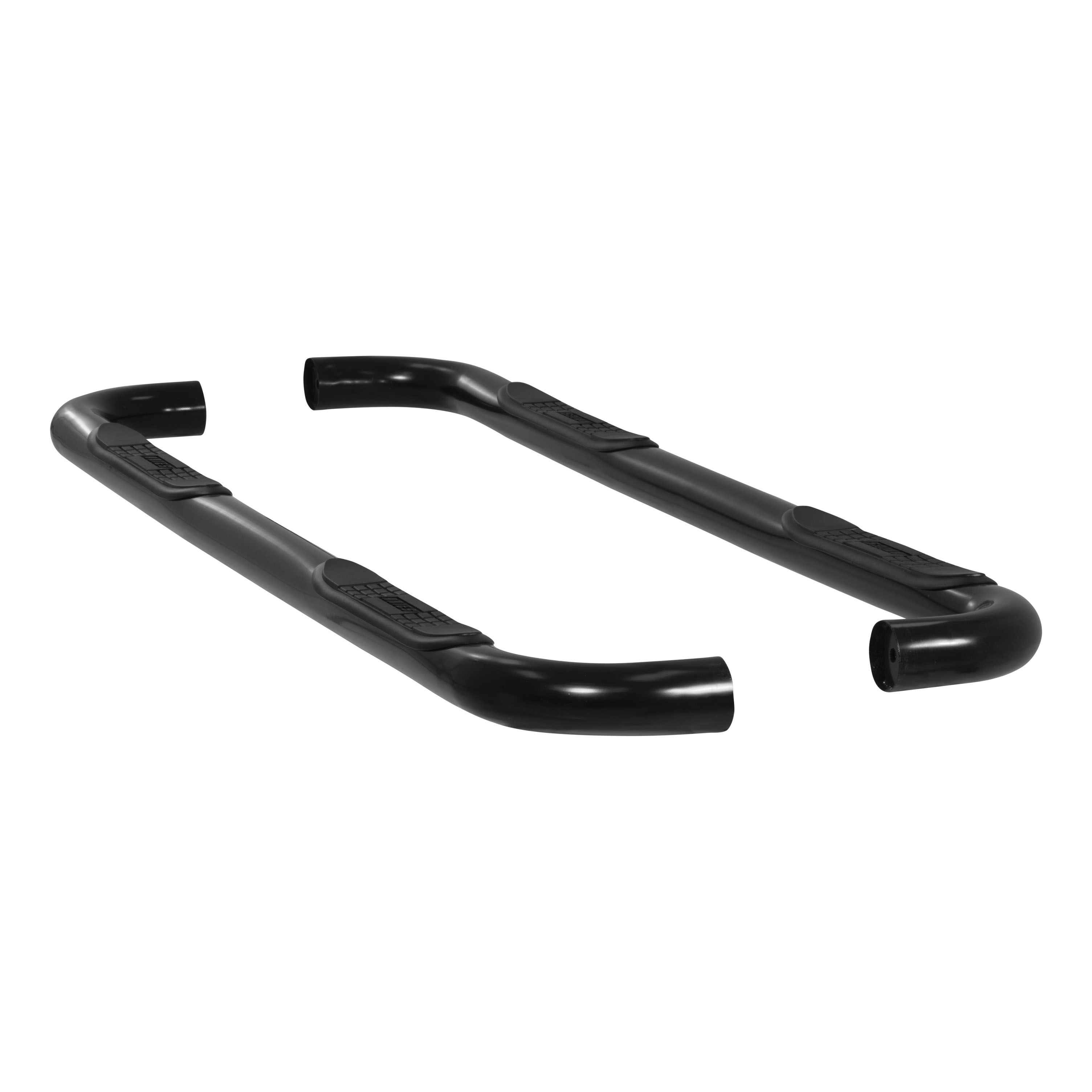 2001-2003 Ford F-150 Aries 3" Round Semi-Gloss Black Steel Side Bars SUPER CREW CAB